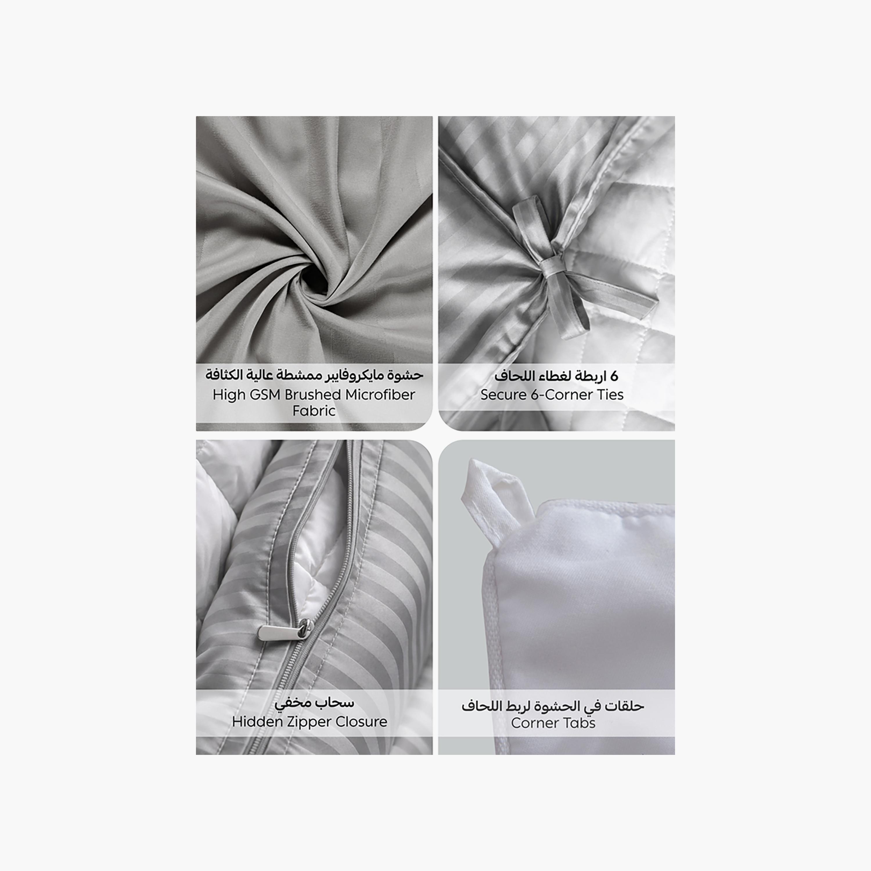 Donetella Queen Printed Side Zippers Duvet Set - 170X230 Cm-household-bedding-duvetandcovers-duvets-image-19