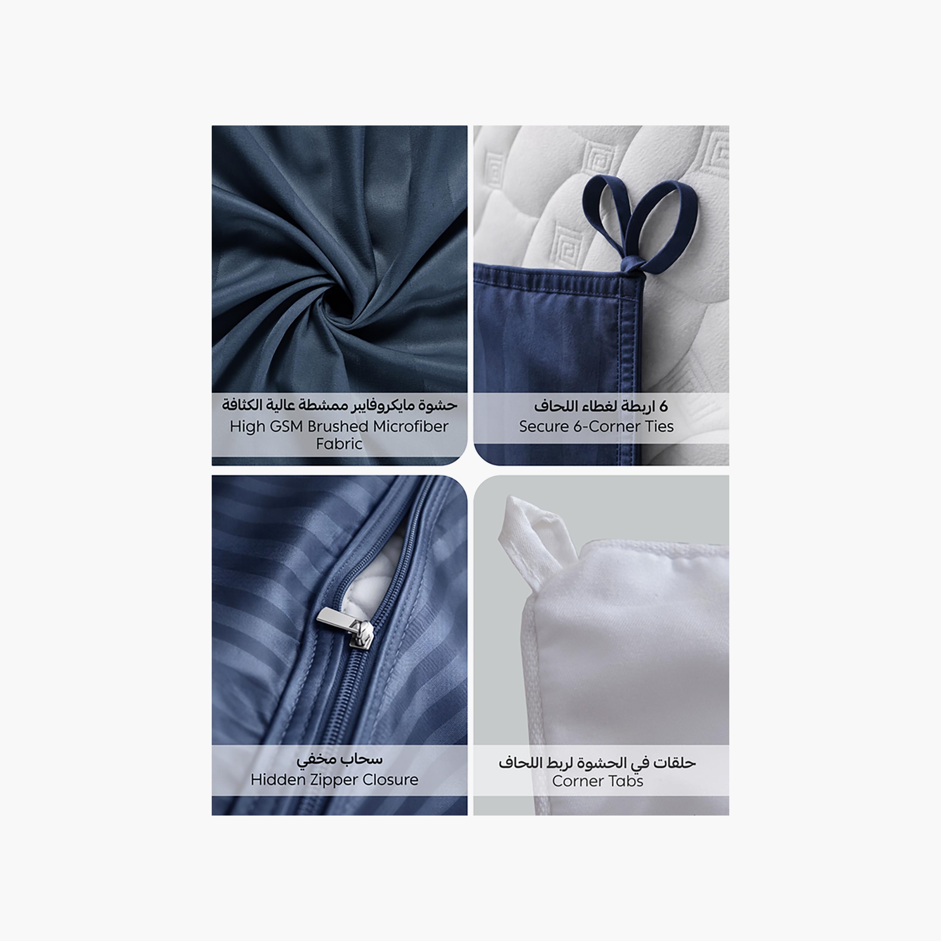 Donetella Super King Printed Side Zippers Duvet Set - 260X240 Cm-household-bedding-duvetandcovers-duvets-image-5