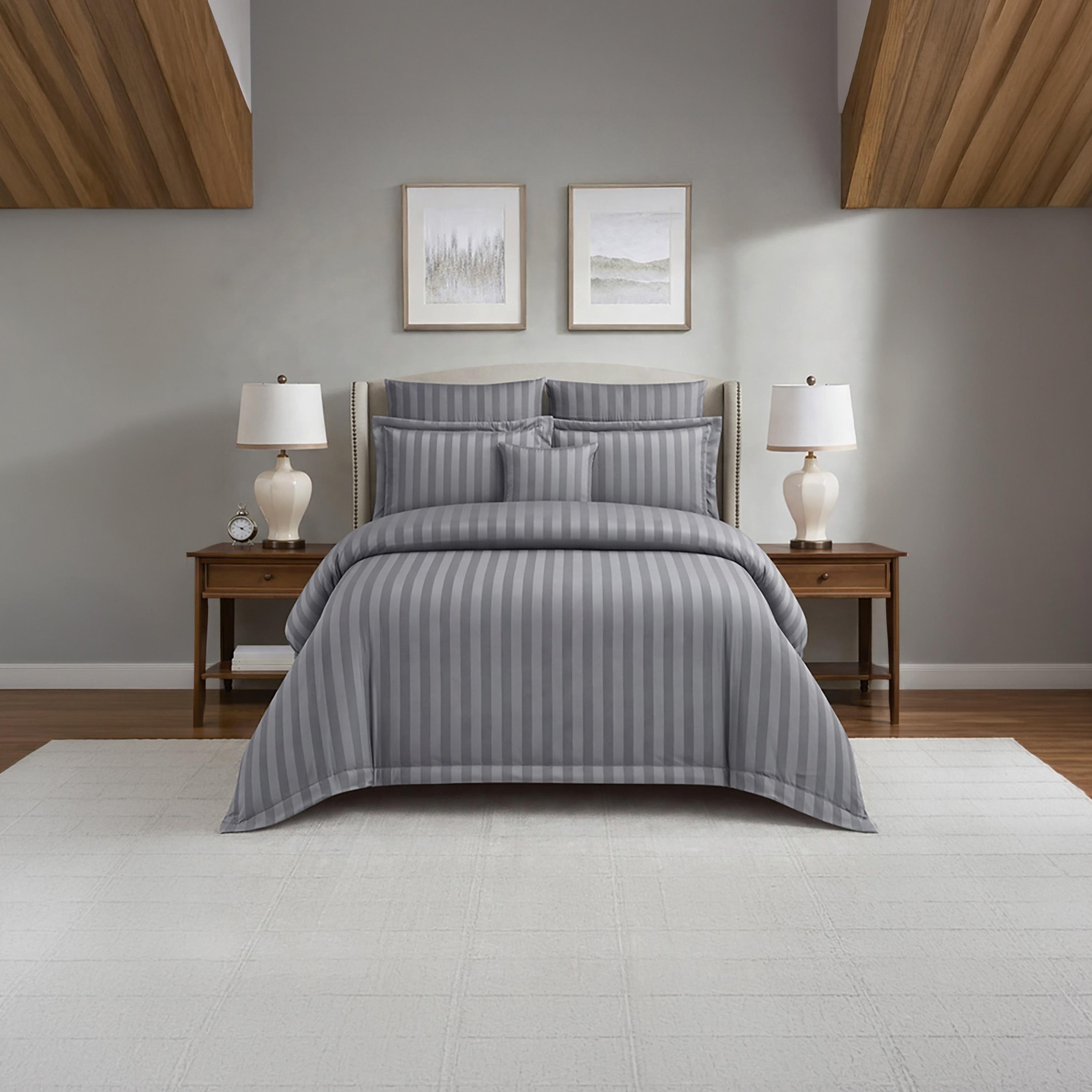 Donetella Super King Striped Hypoallergenic Comforter Set - 240X260 Cm-household-bedding-comfortersandbedspreads-comforters-image-1