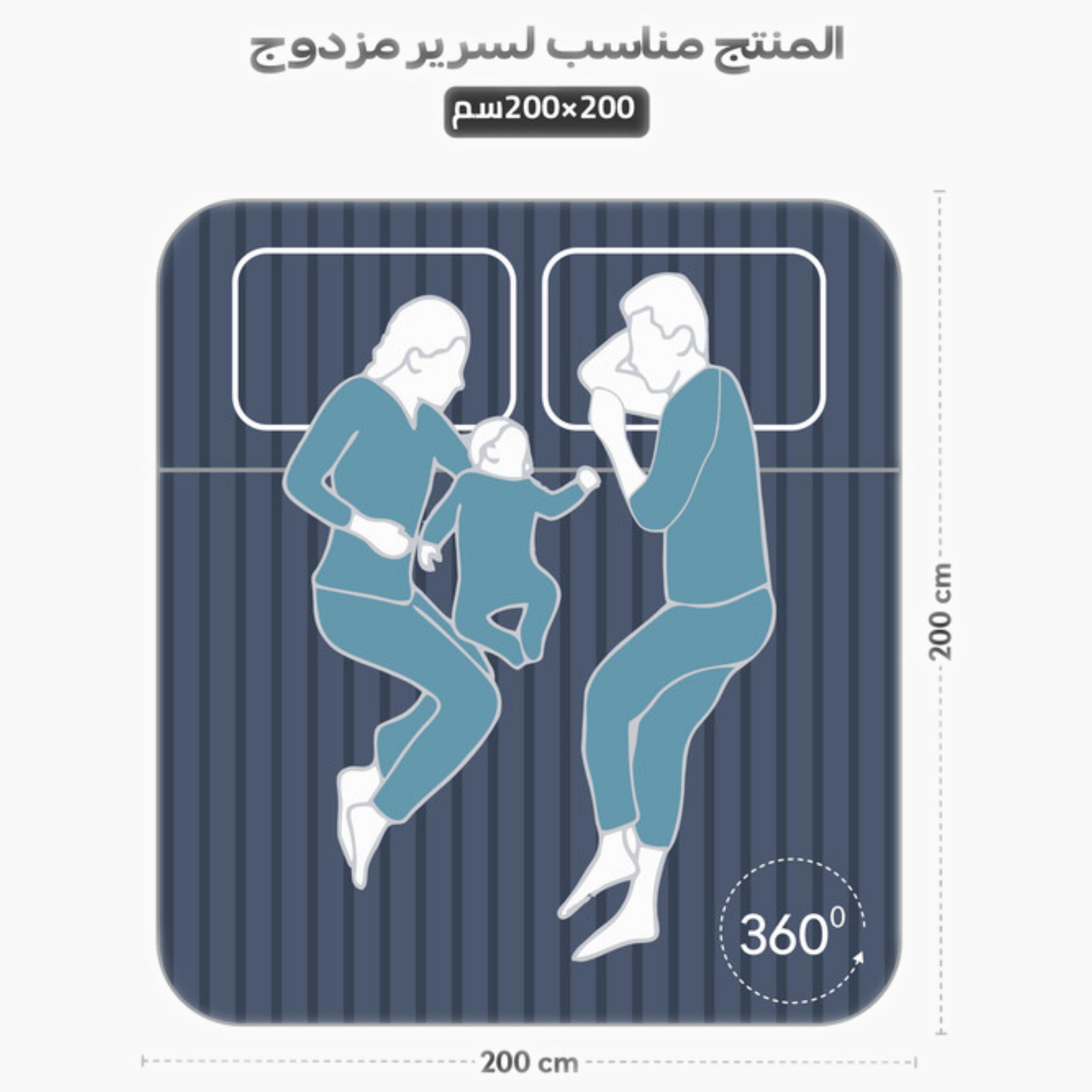 ملاية سرير مخططة من قماش الهيدرو المصقول-household-bedding-sheetsandpillowcases-fittedsheets-image-5