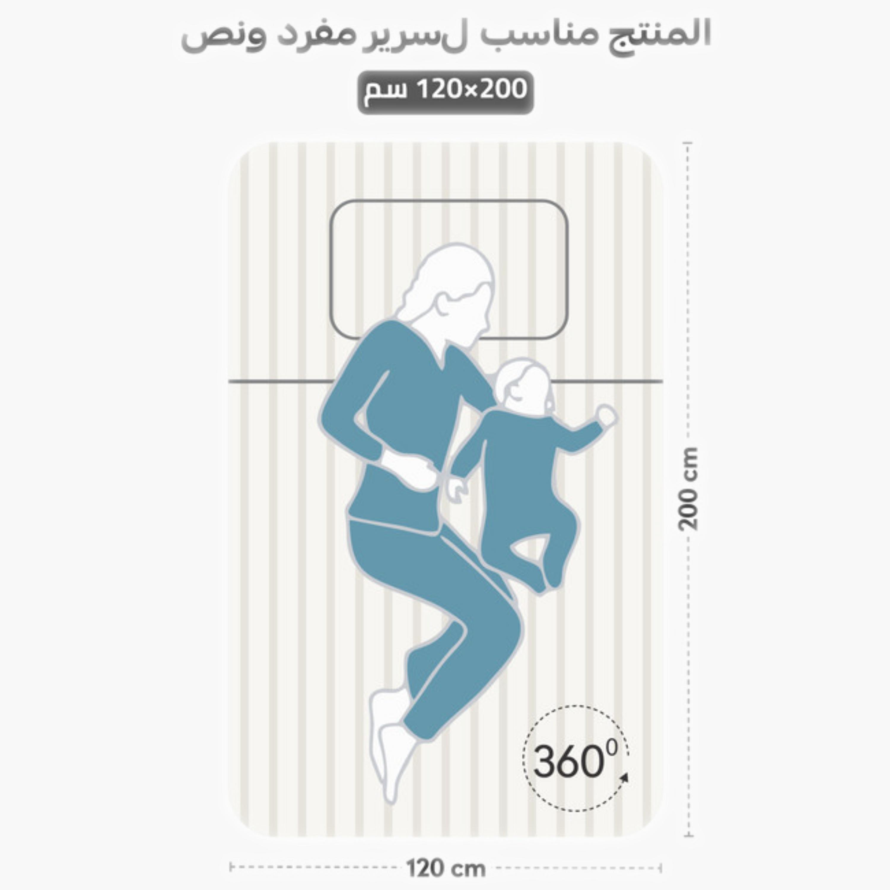 طقم شرشف مطاطي مخطط-household-bedding-sheetsandpillowcases-fittedsheets-image-1