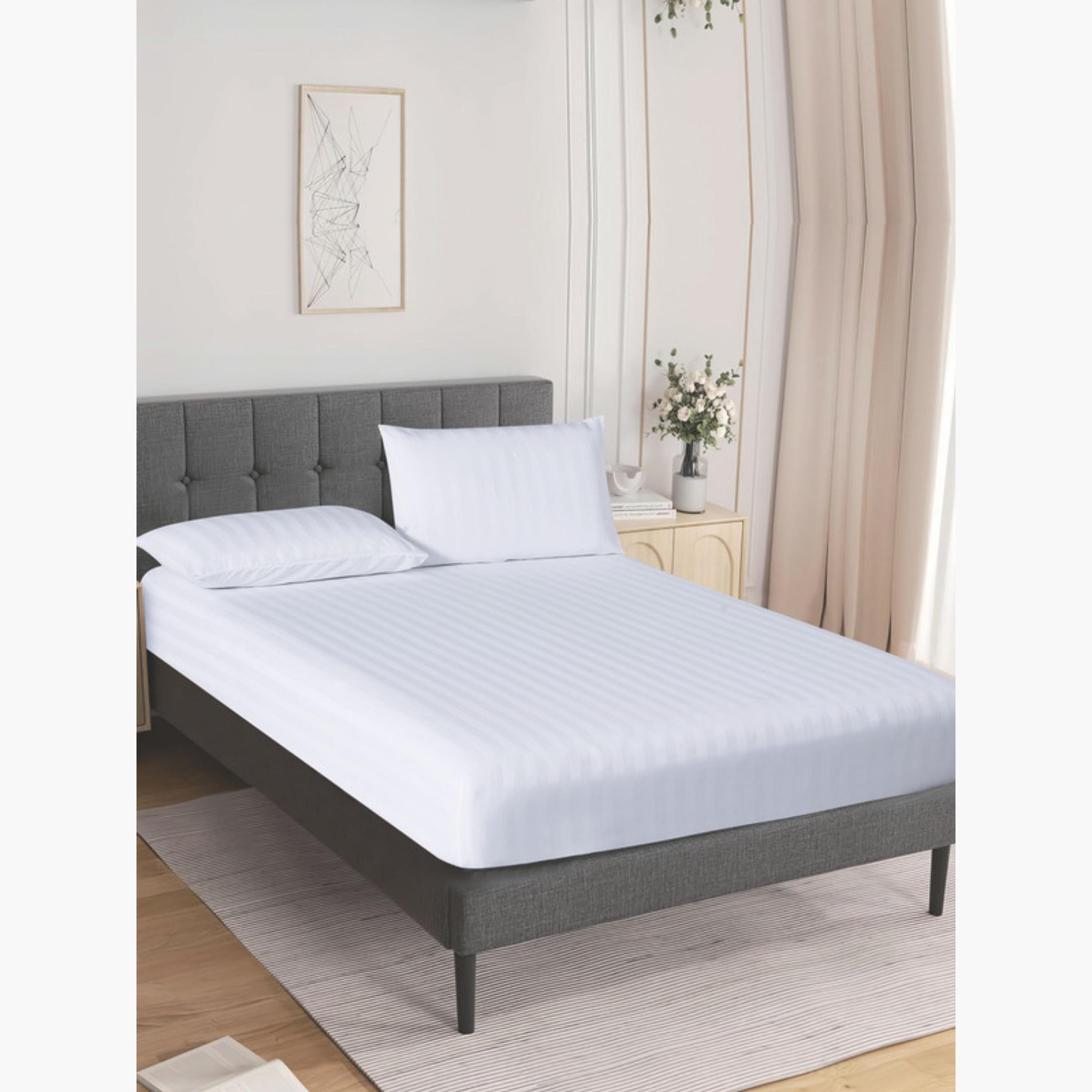 طقم شرشف مطاطي مخطط-household-bedding-sheetsandpillowcases-fittedsheets-image-3