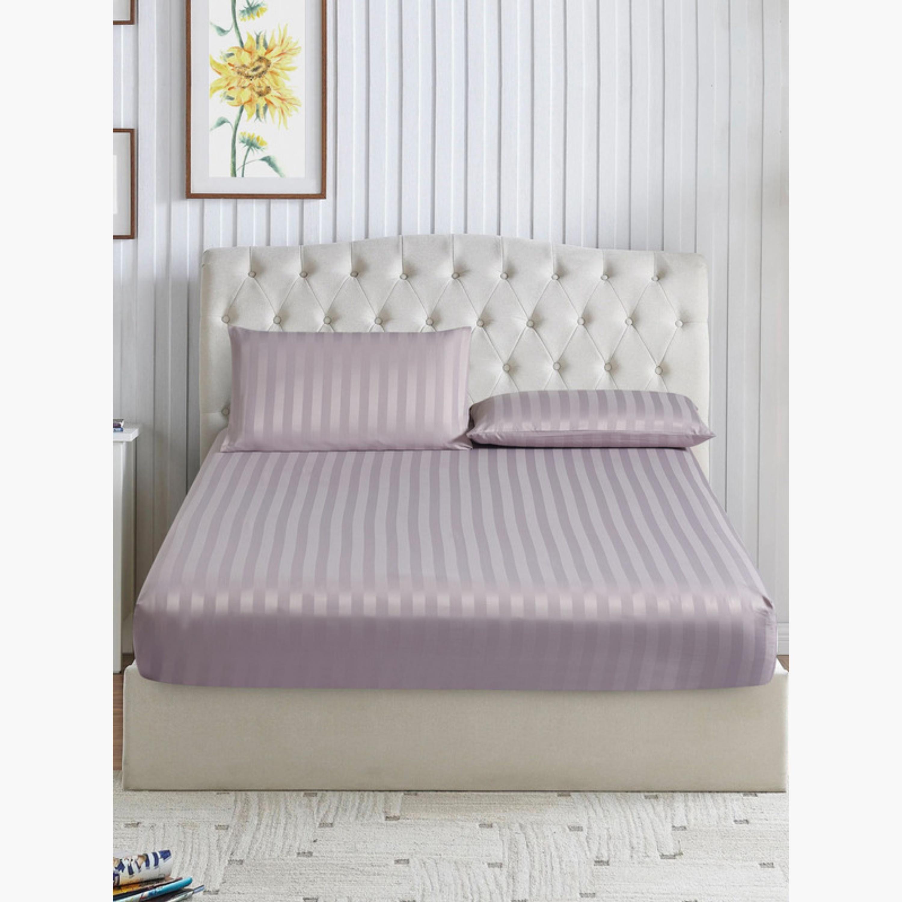 طقم شرشف مطاطي مخطط-household-bedding-sheetsandpillowcases-fittedsheets-image-40