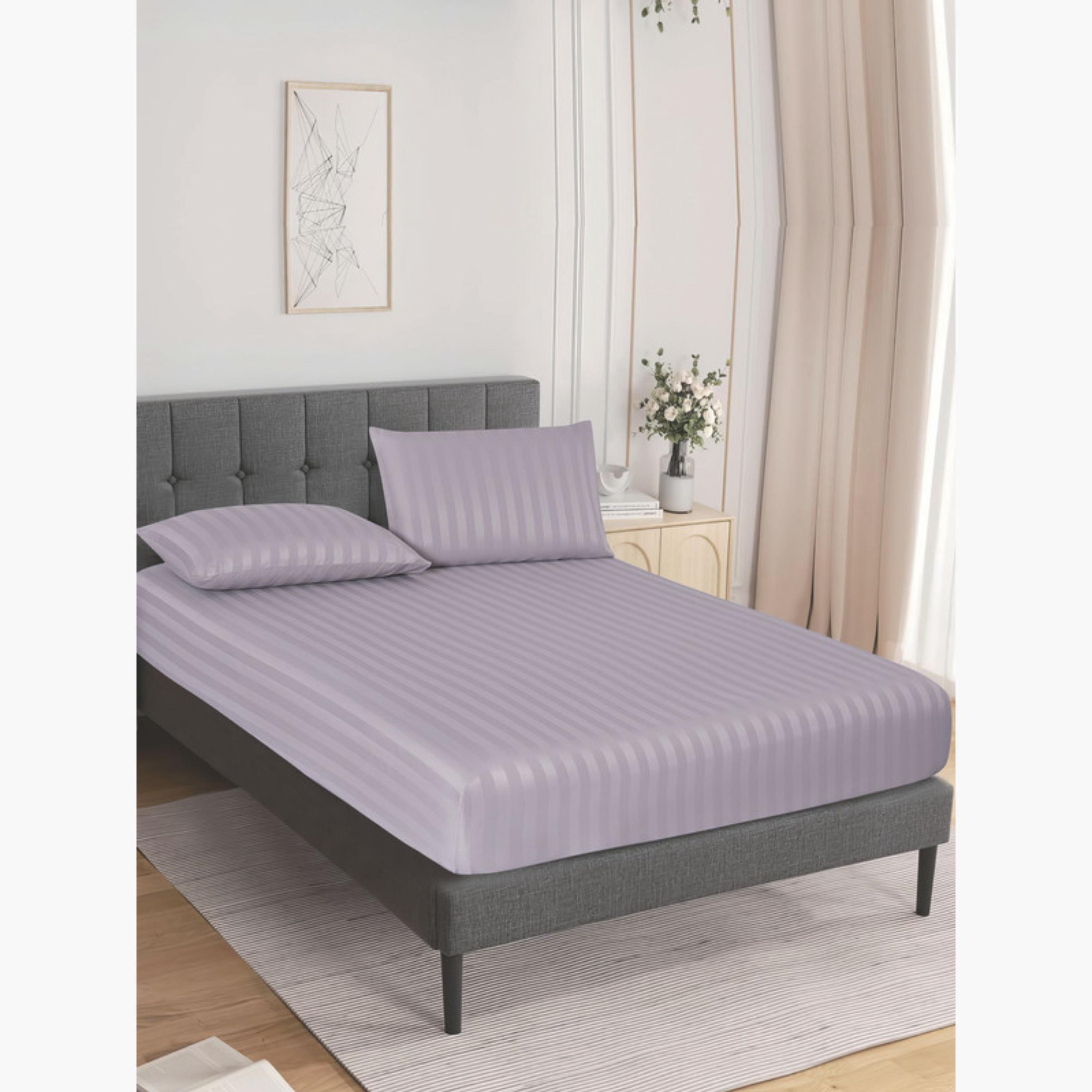 طقم شرشف مطاطي مخطط-household-bedding-sheetsandpillowcases-fittedsheets-image-42