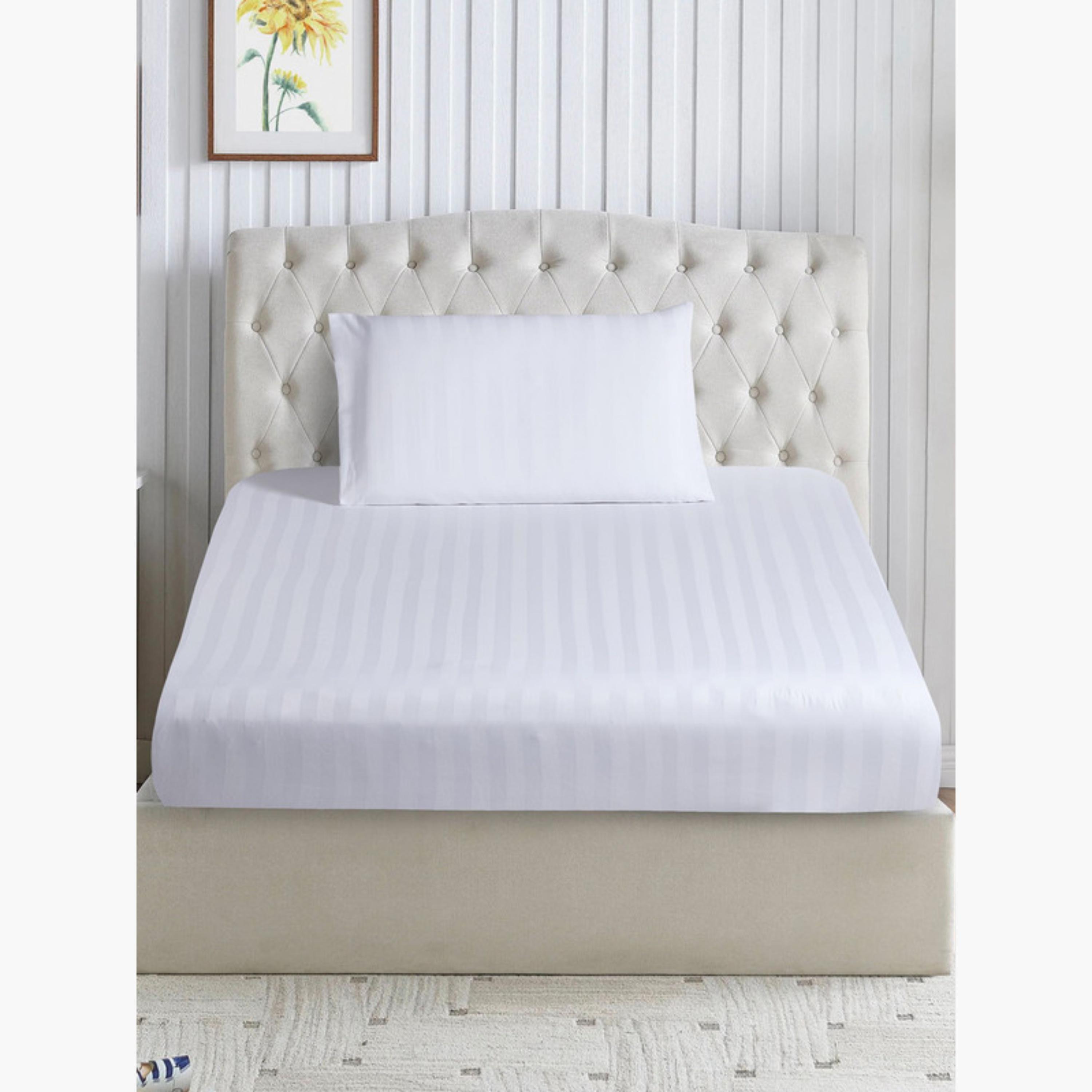 Striped Fitted Sheet Set-household-bedding-sheetsandpillowcases-fittedsheets-image-6