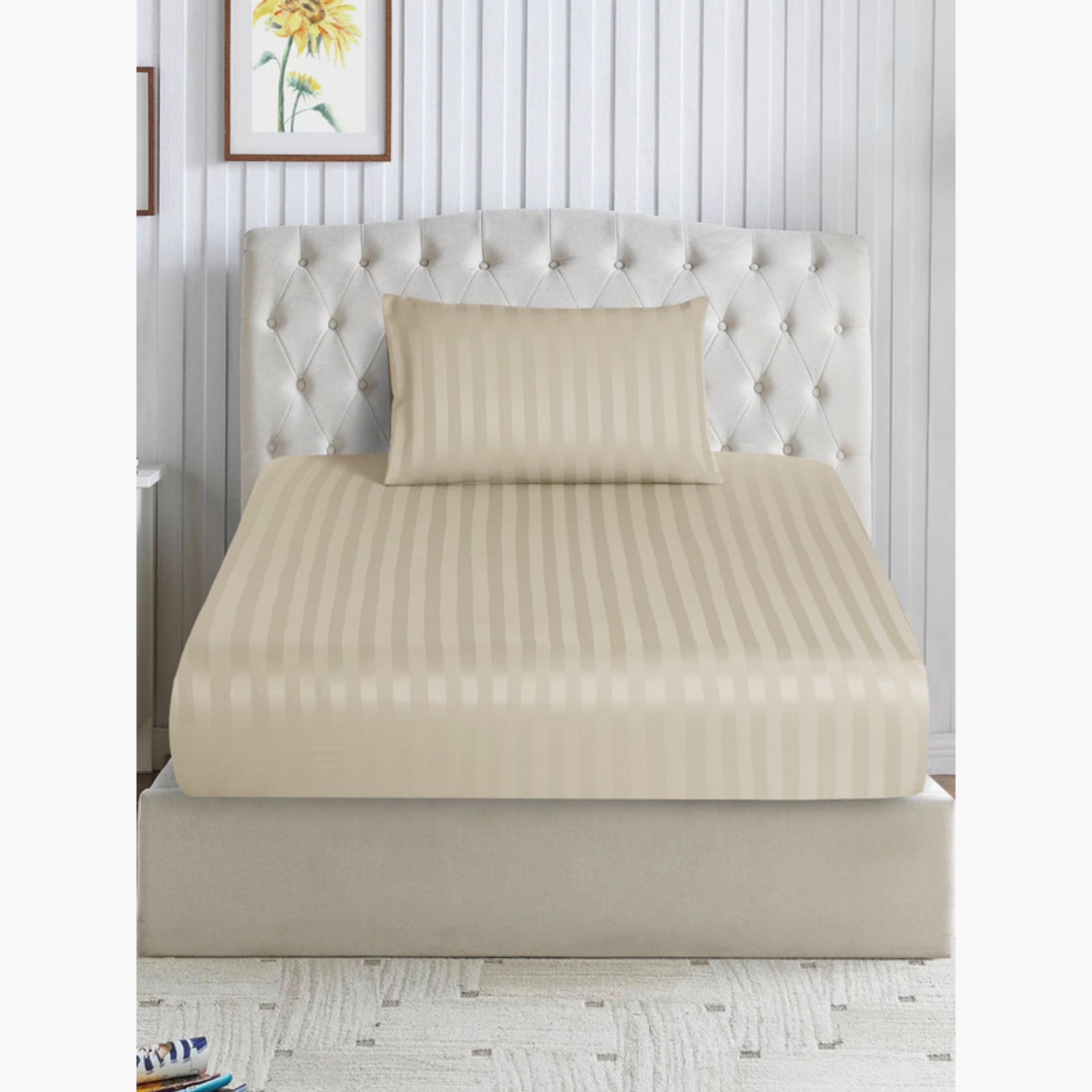 Striped Fitted Sheet Set-household-bedding-sheetsandpillowcases-fittedsheets-image-3
