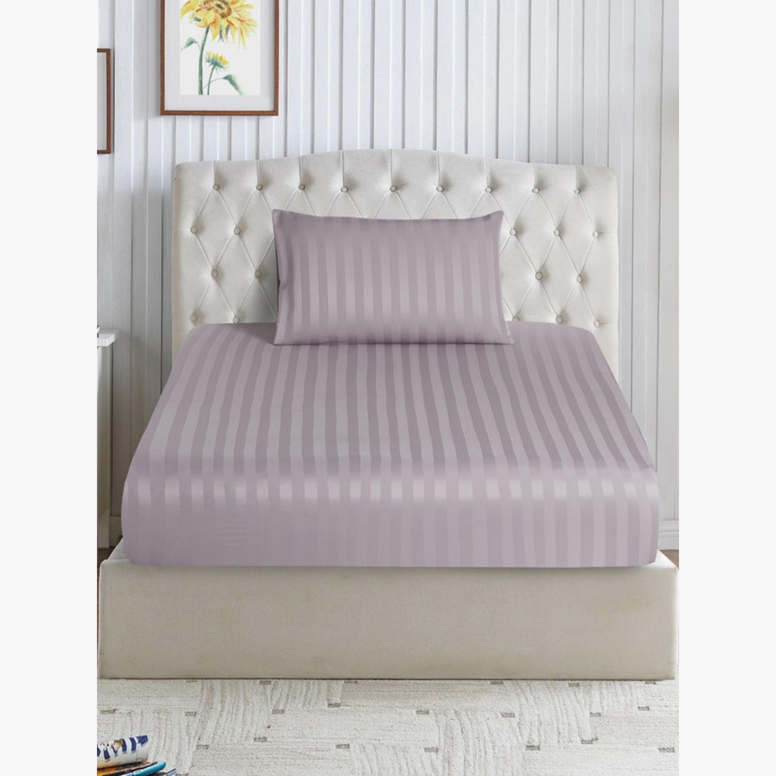 Striped Fitted Sheet Set-household-bedding-sheetsandpillowcases-fittedsheets-image-3