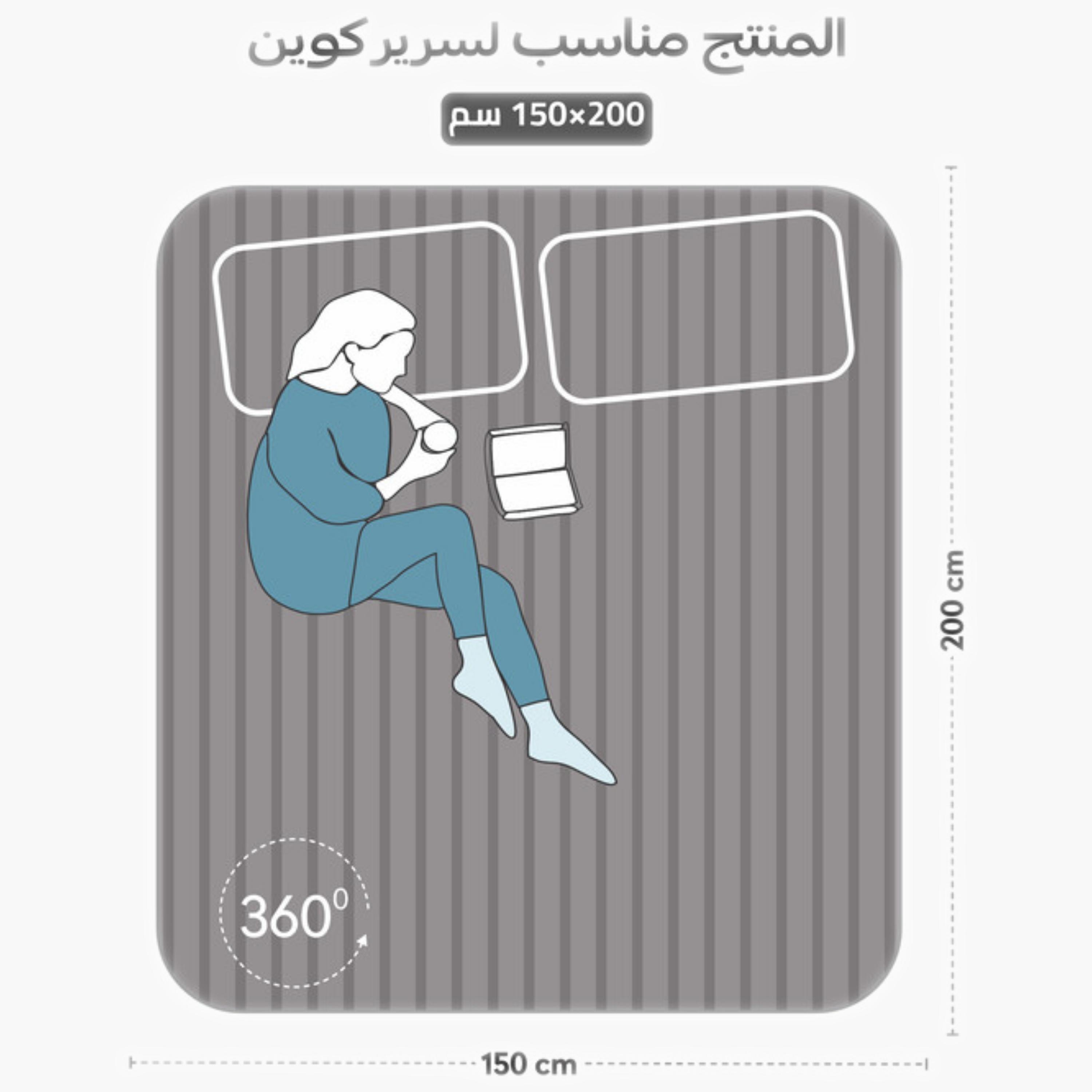 طقم شرشف مطاطي مخطط-household-bedding-sheetsandpillowcases-fittedsheets-image-3