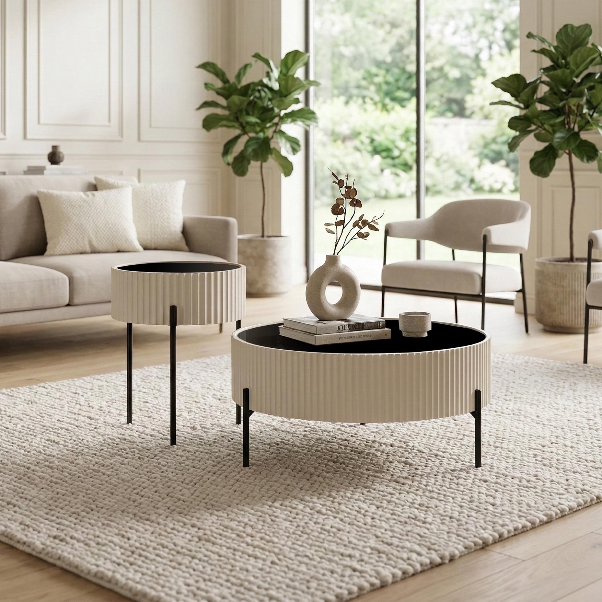 Myra Glass Top Coffee Table