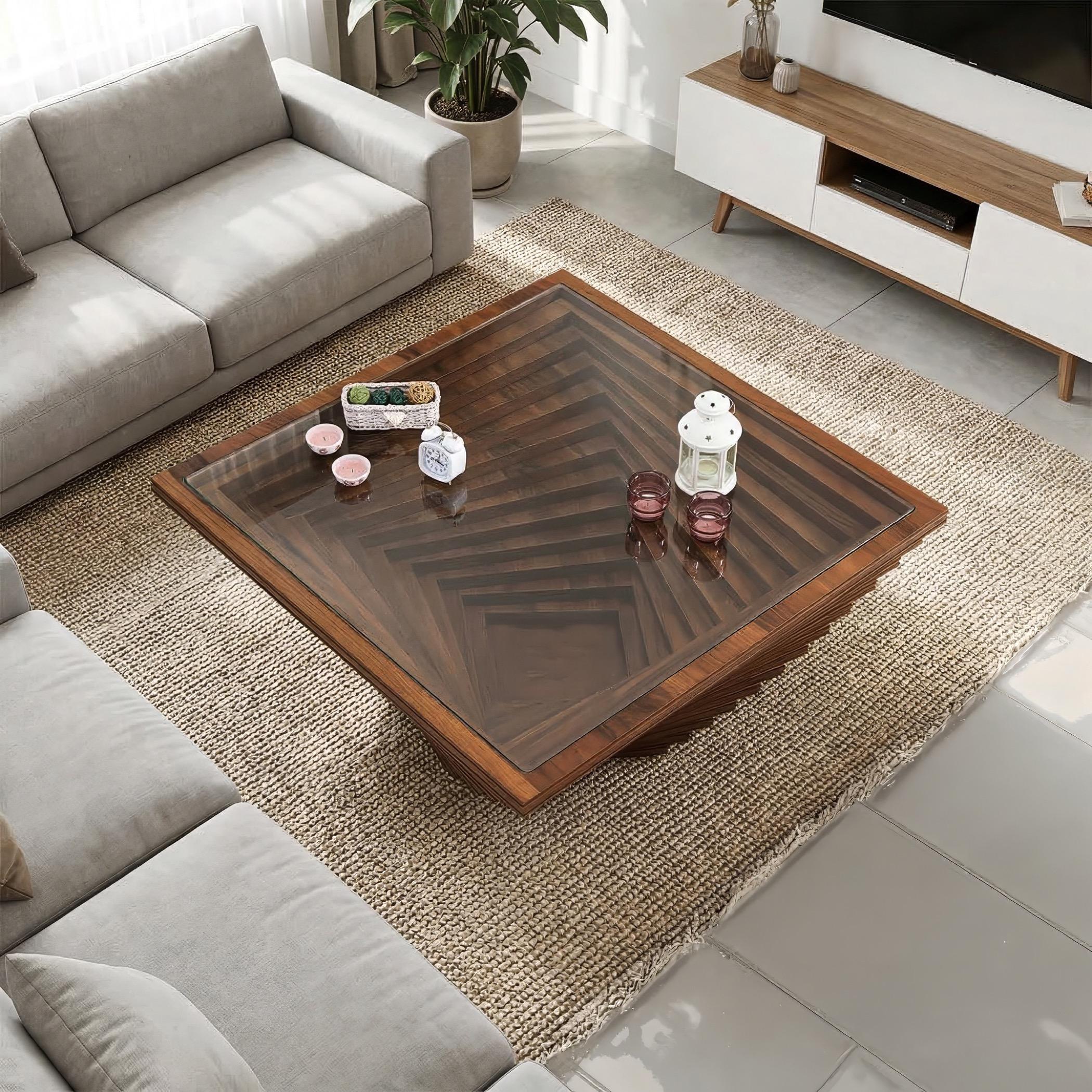 Nile Glass Top Coffee Table