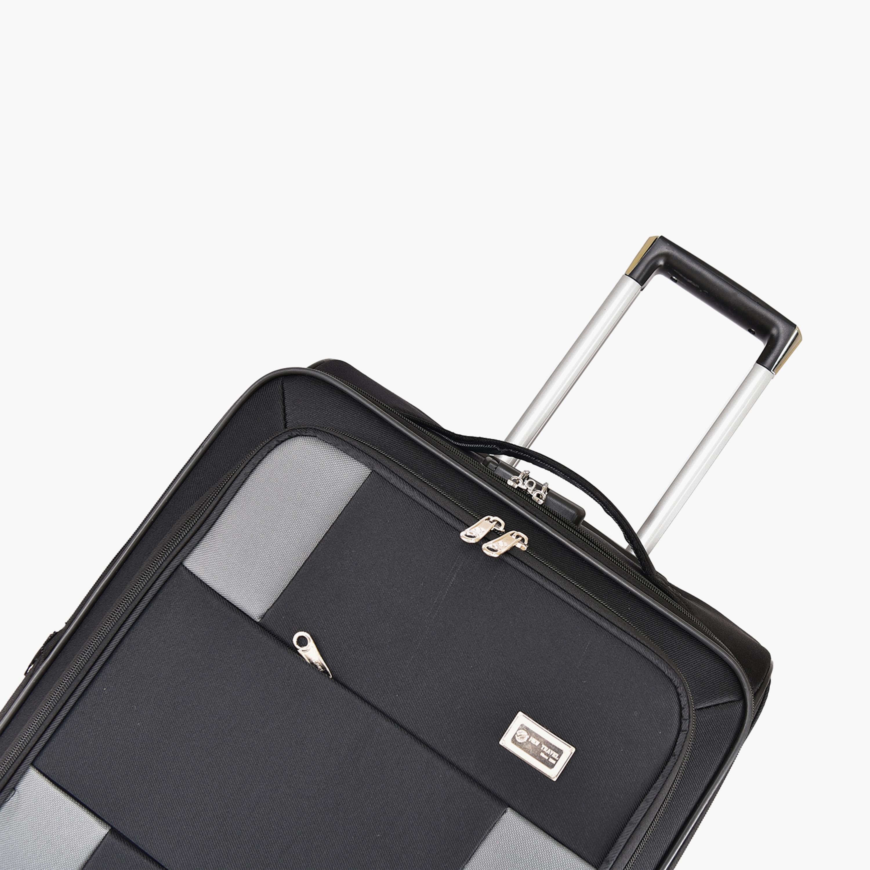 طقم من 4 شنط سفر بعجلتين دوارتين جوانب بوليستر طرية  قفل برقم سري-travel-luggagesandbags-luggage-image-11