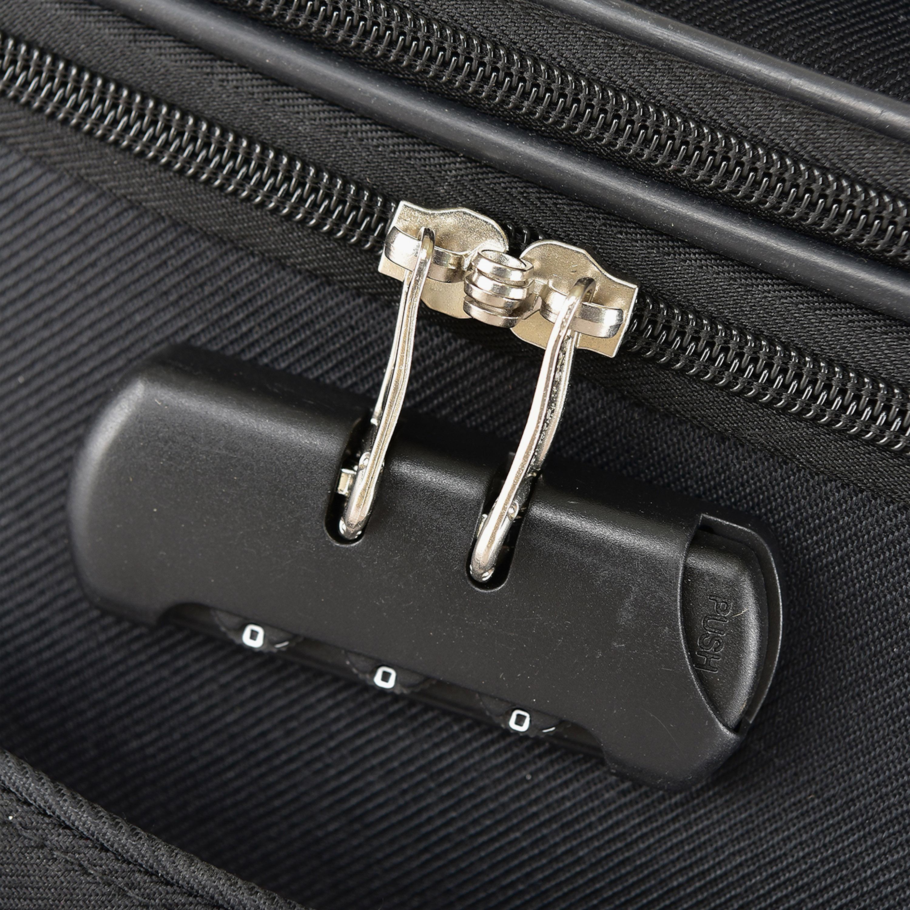 طقم من 4 شنط سفر بعجلتين دوارتين جوانب بوليستر طرية  قفل برقم سري-travel-luggagesandbags-luggage-image-13