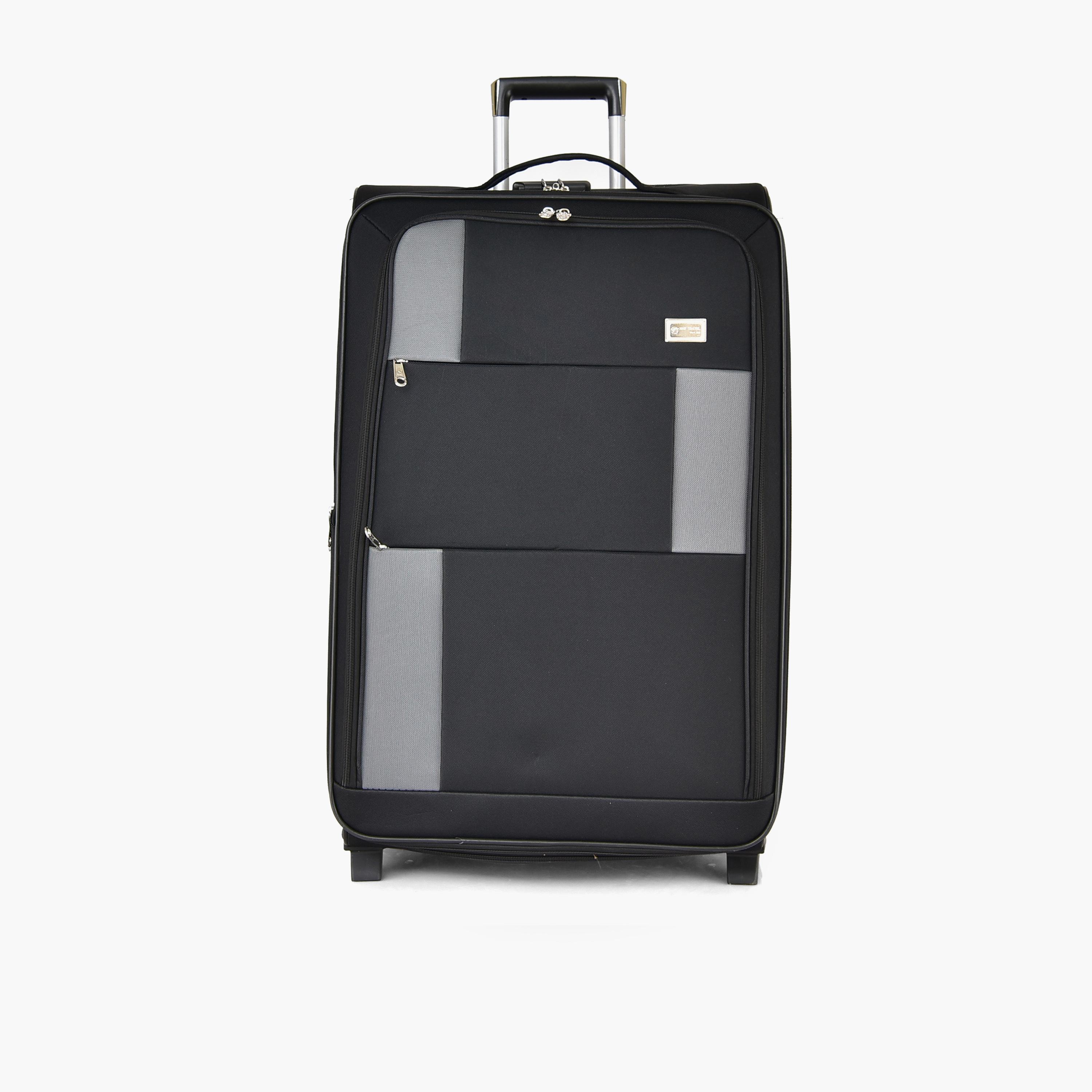 طقم من 4 شنط سفر بعجلتين دوارتين جوانب بوليستر طرية  قفل برقم سري-travel-luggagesandbags-luggage-image-4
