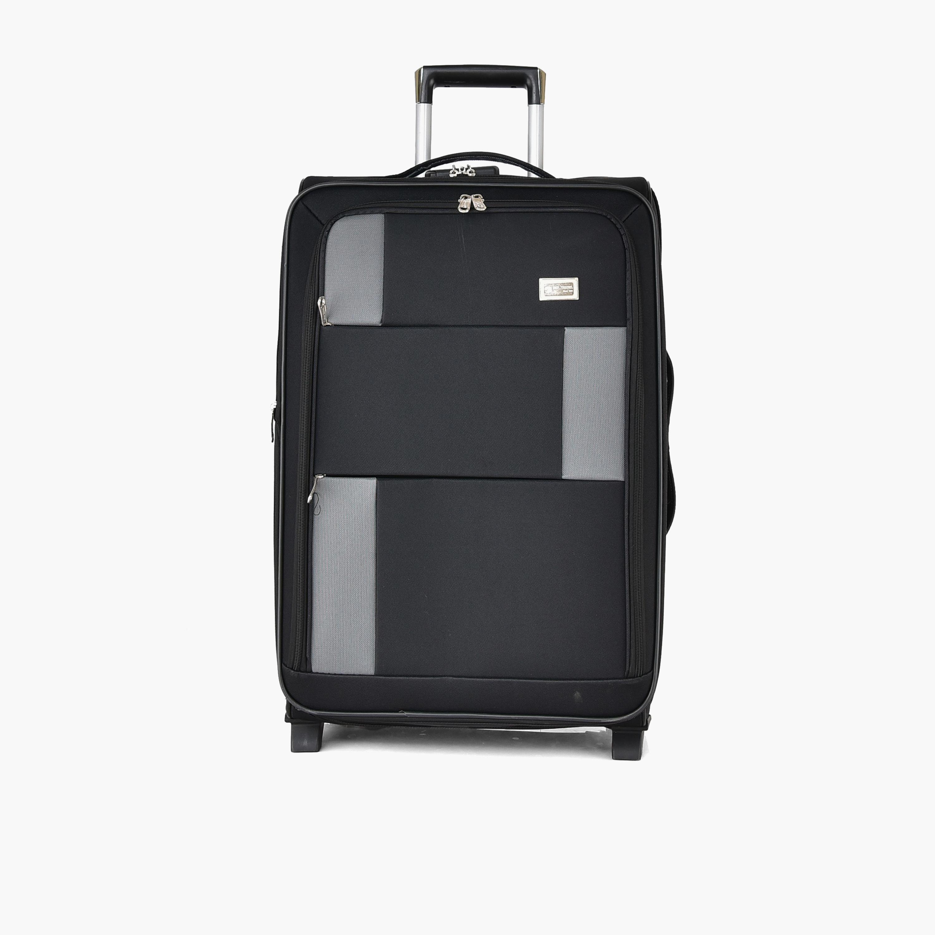طقم من 4 شنط سفر بعجلتين دوارتين جوانب بوليستر طرية  قفل برقم سري-travel-luggagesandbags-luggage-image-5
