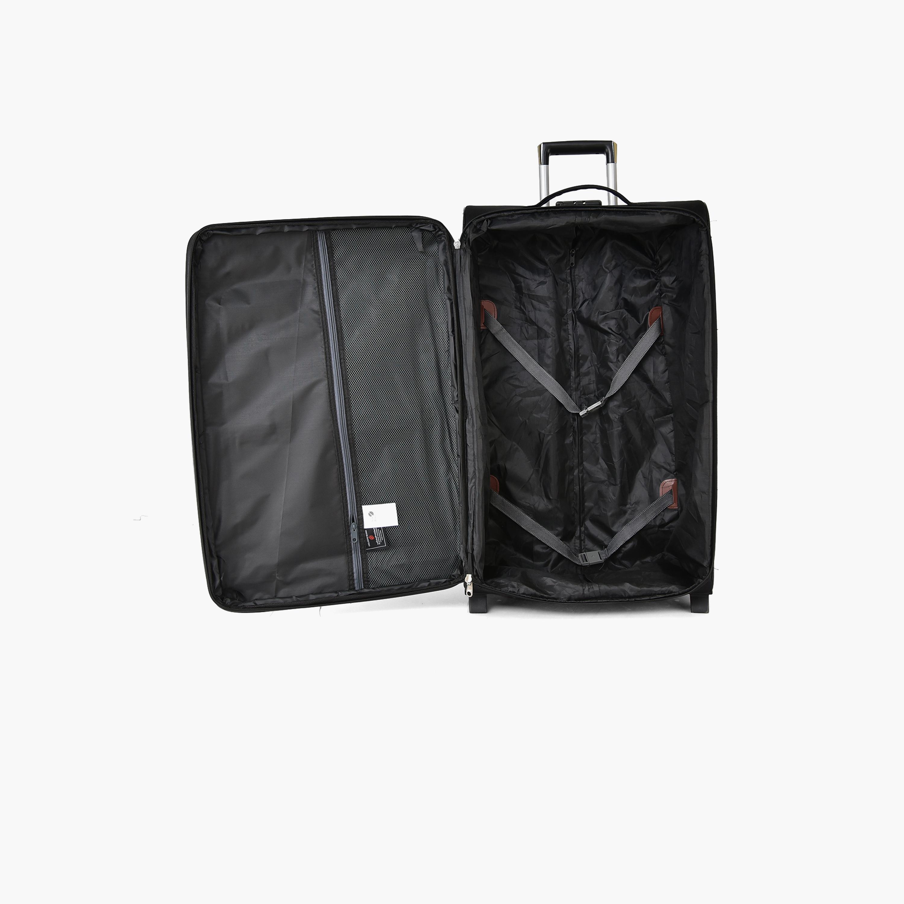 طقم من 4 شنط سفر بعجلتين دوارتين جوانب بوليستر طرية  قفل برقم سري-travel-luggagesandbags-luggage-image-9