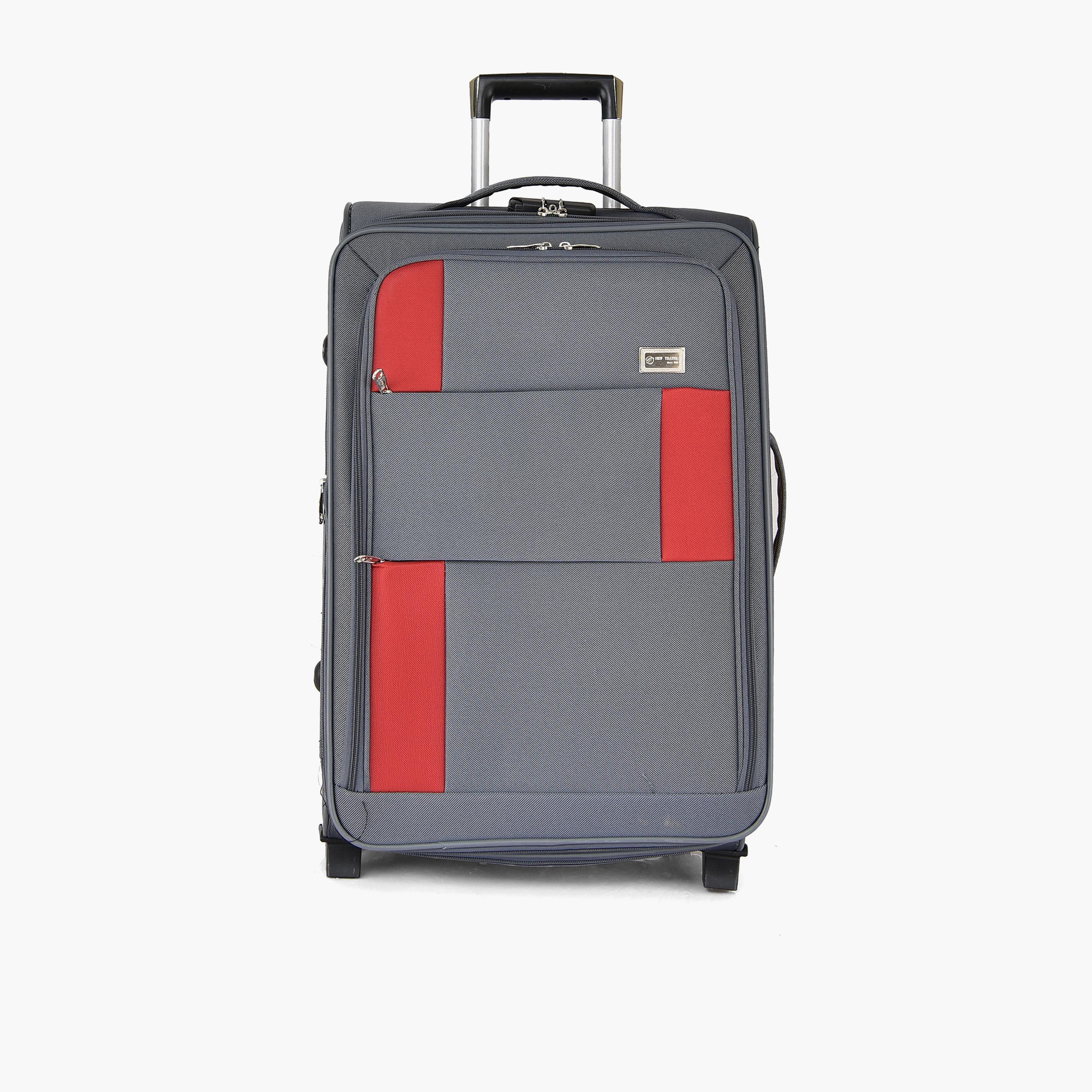 طقم من 4 شنط سفر بعجلتين دوارتين جوانب بوليستر طرية  قفل برقم سري-travel-luggagesandbags-luggage-image-5