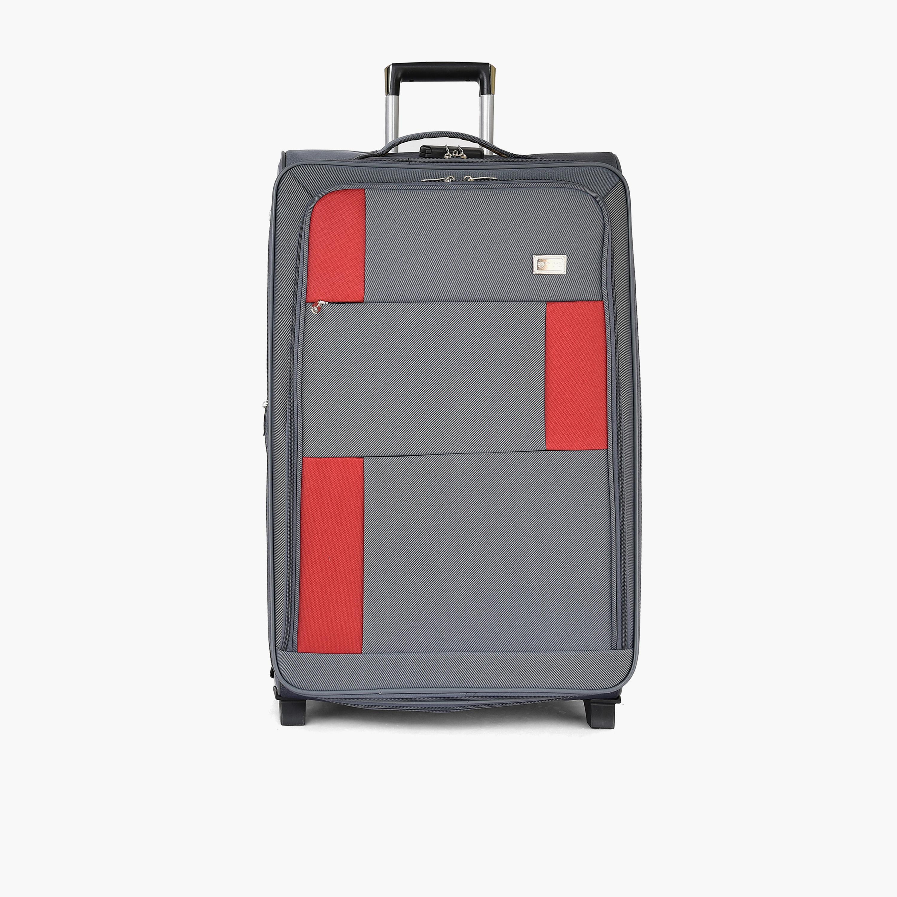 طقم من 4 شنط سفر بعجلتين دوارتين جوانب بوليستر طرية  قفل برقم سري-travel-luggagesandbags-luggage-image-6