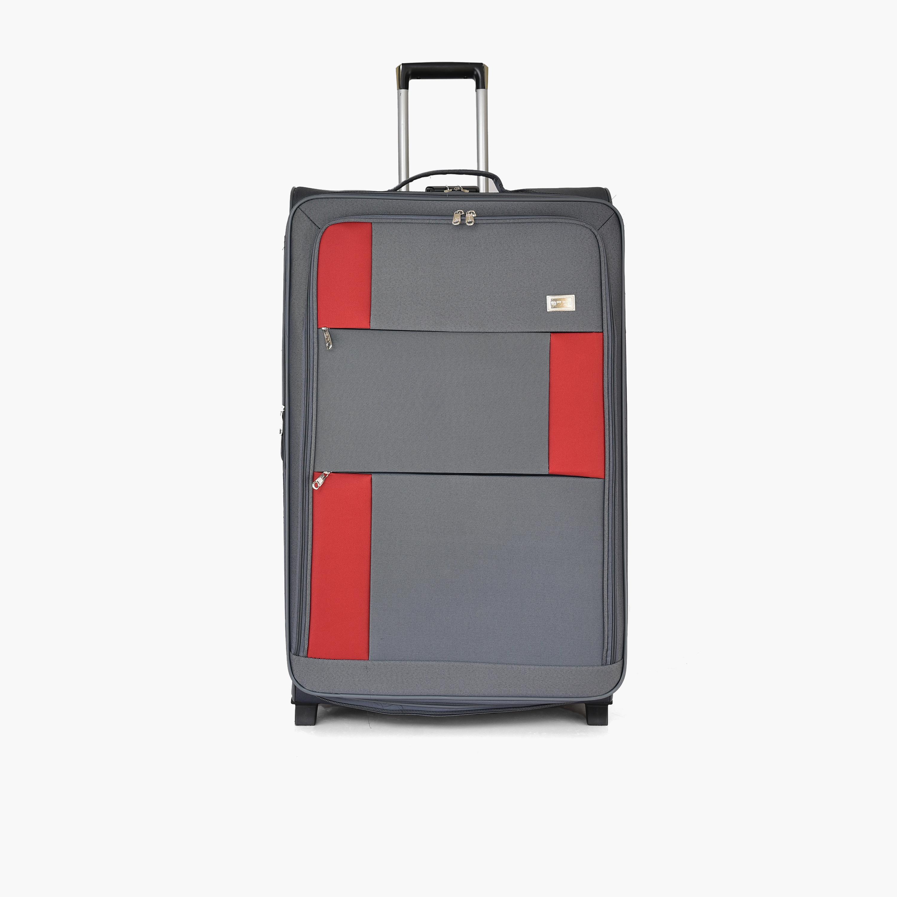 طقم من 4 شنط سفر بعجلتين دوارتين جوانب بوليستر طرية  قفل برقم سري-travel-luggagesandbags-luggage-image-7