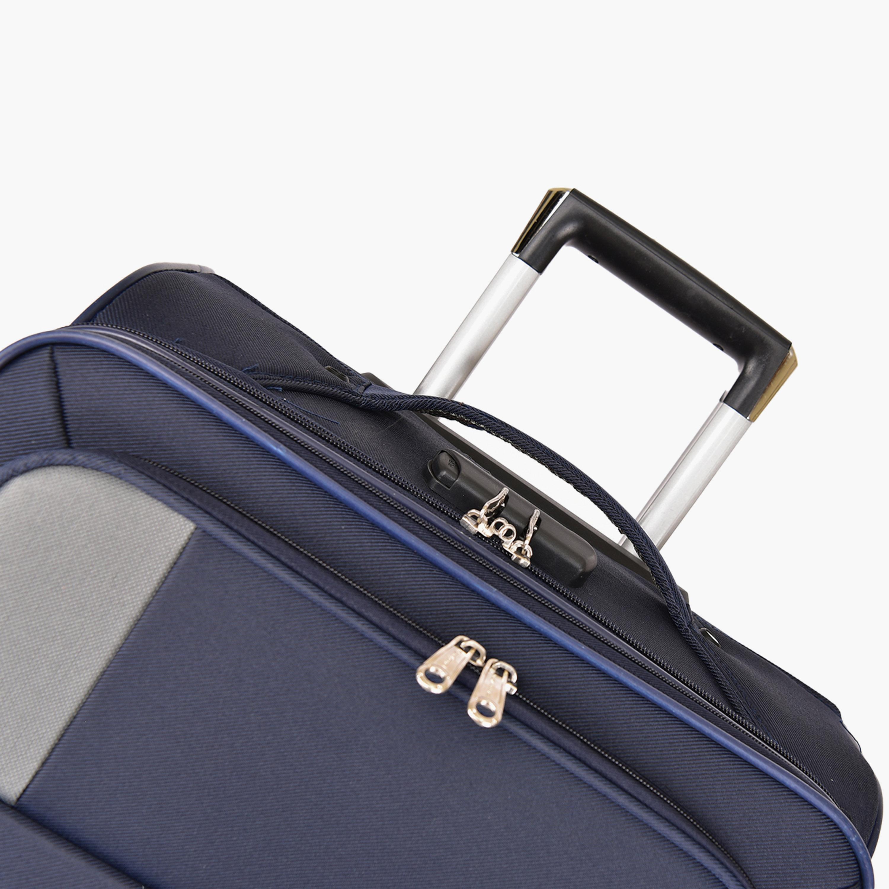 طقم من 4 شنط سفر بعجلتين دوارتين جوانب بوليستر طرية  قفل برقم سري-travel-luggagesandbags-luggage-image-10