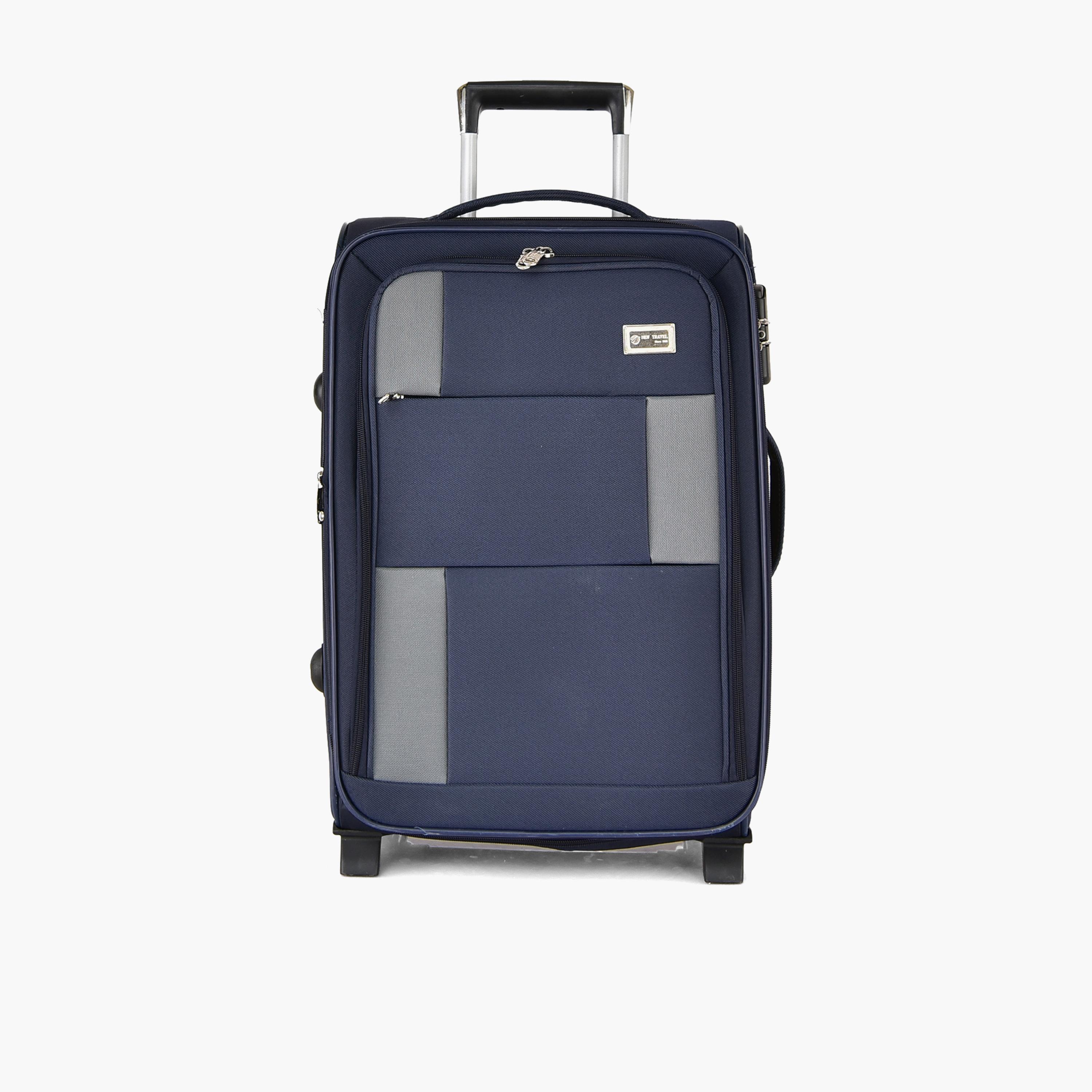 طقم من 4 شنط سفر بعجلتين دوارتين جوانب بوليستر طرية  قفل برقم سري-travel-luggagesandbags-luggage-image-4