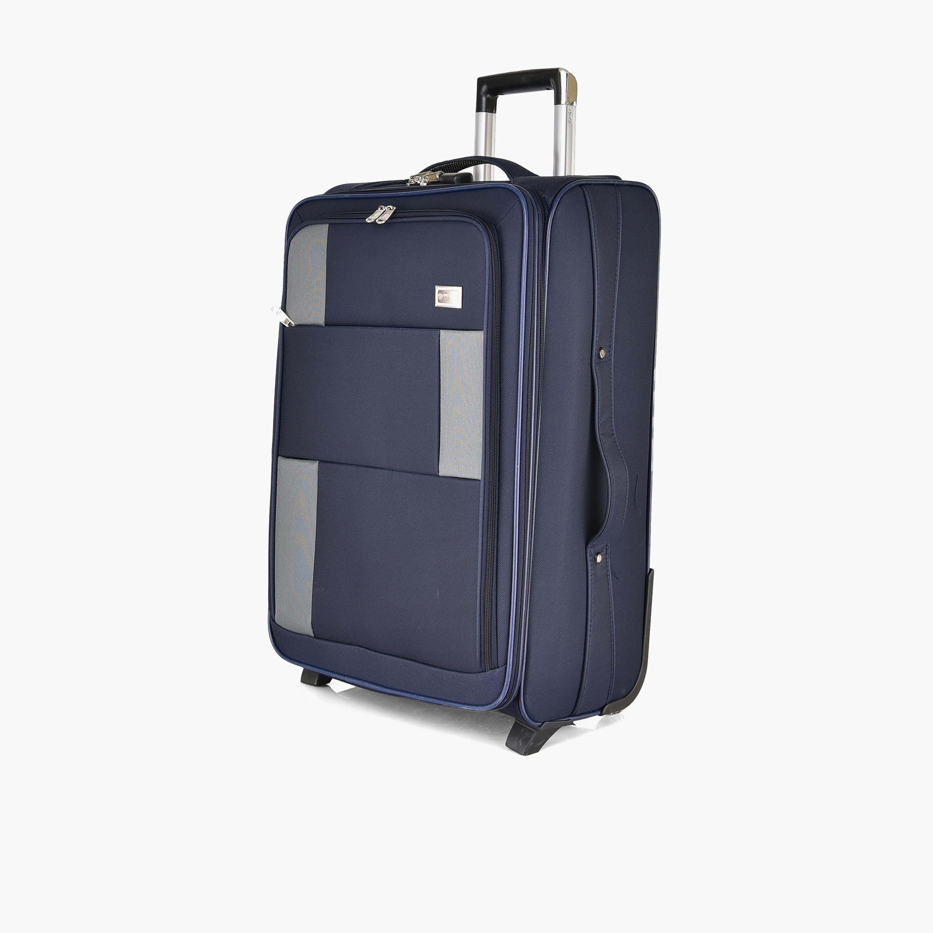 طقم من 4 شنط سفر بعجلتين دوارتين جوانب بوليستر طرية  قفل برقم سري-travel-luggagesandbags-luggage-image-5
