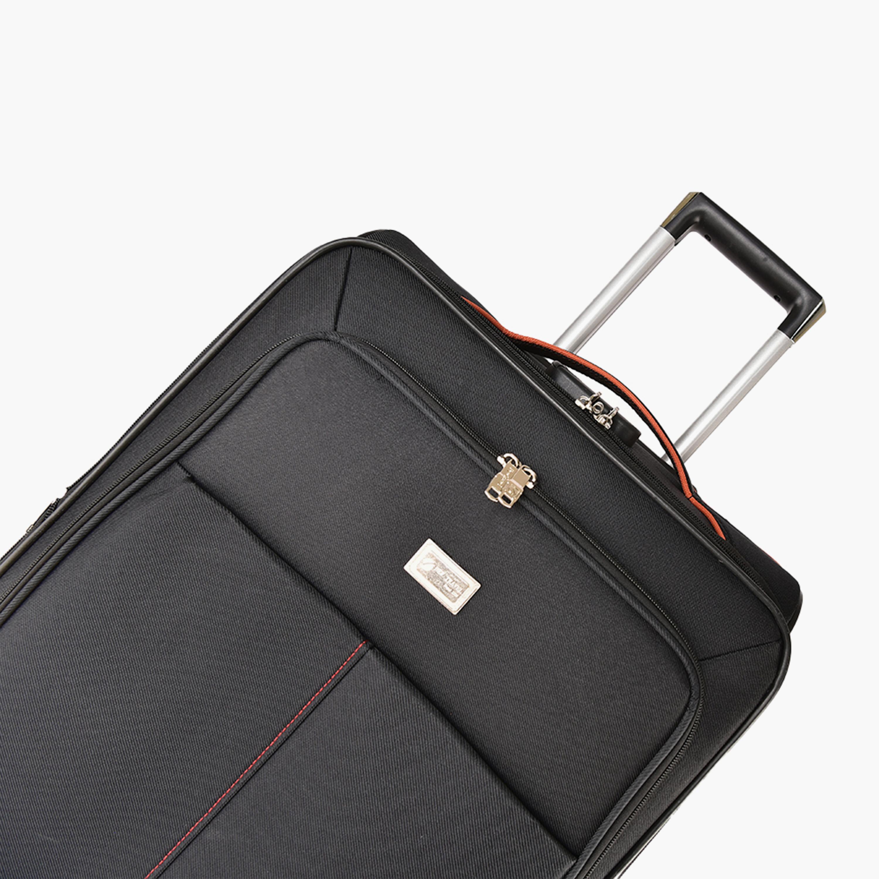 New Travel Set of 4 Polyester Soft Sided 2-Wheeler Inline Trolley Bag with Combination Lock-travel-luggagesandbags-luggage-image-13