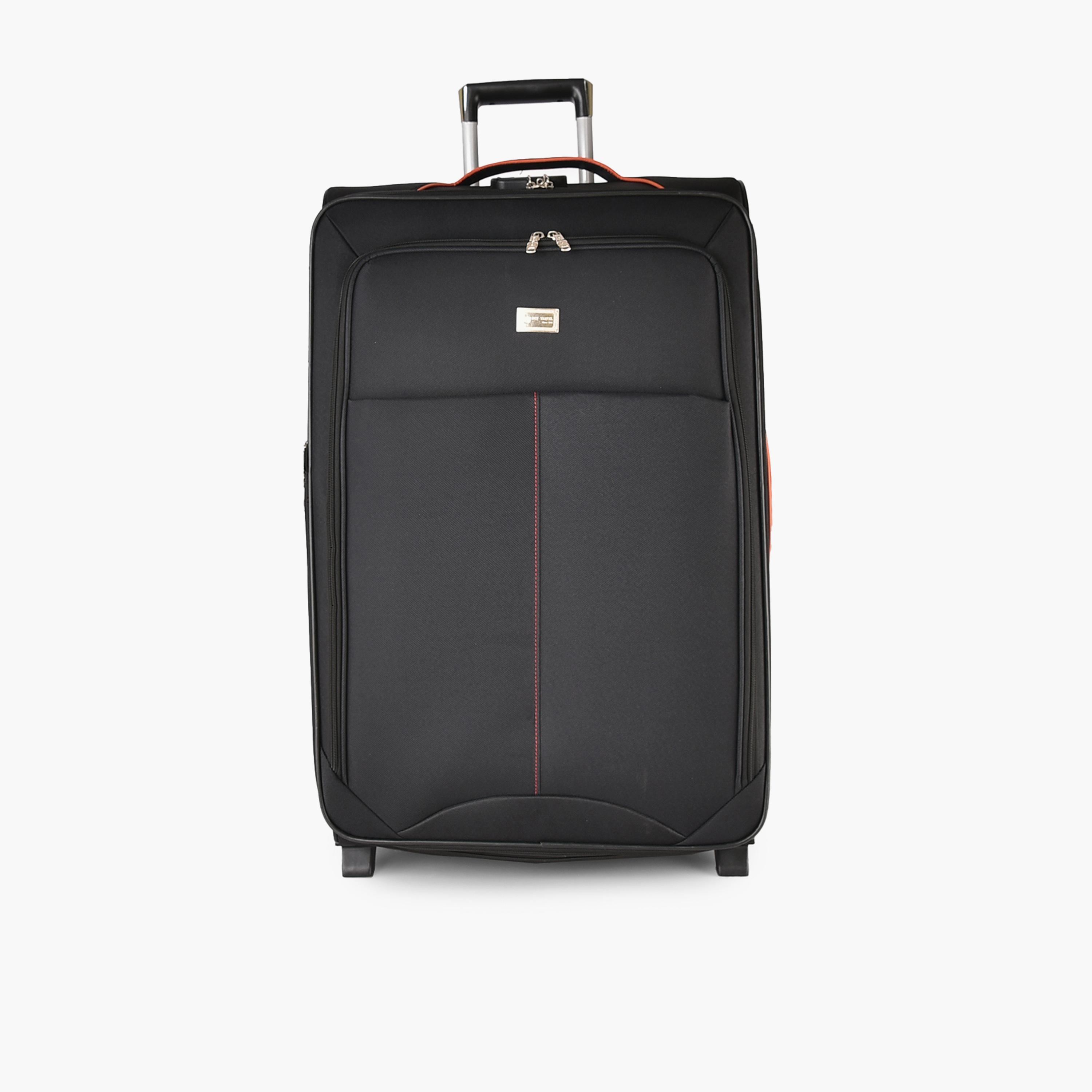 New Travel Set of 4 Polyester Soft Sided 2-Wheeler Inline Trolley Bag with Combination Lock-travel-luggagesandbags-luggage-image-5
