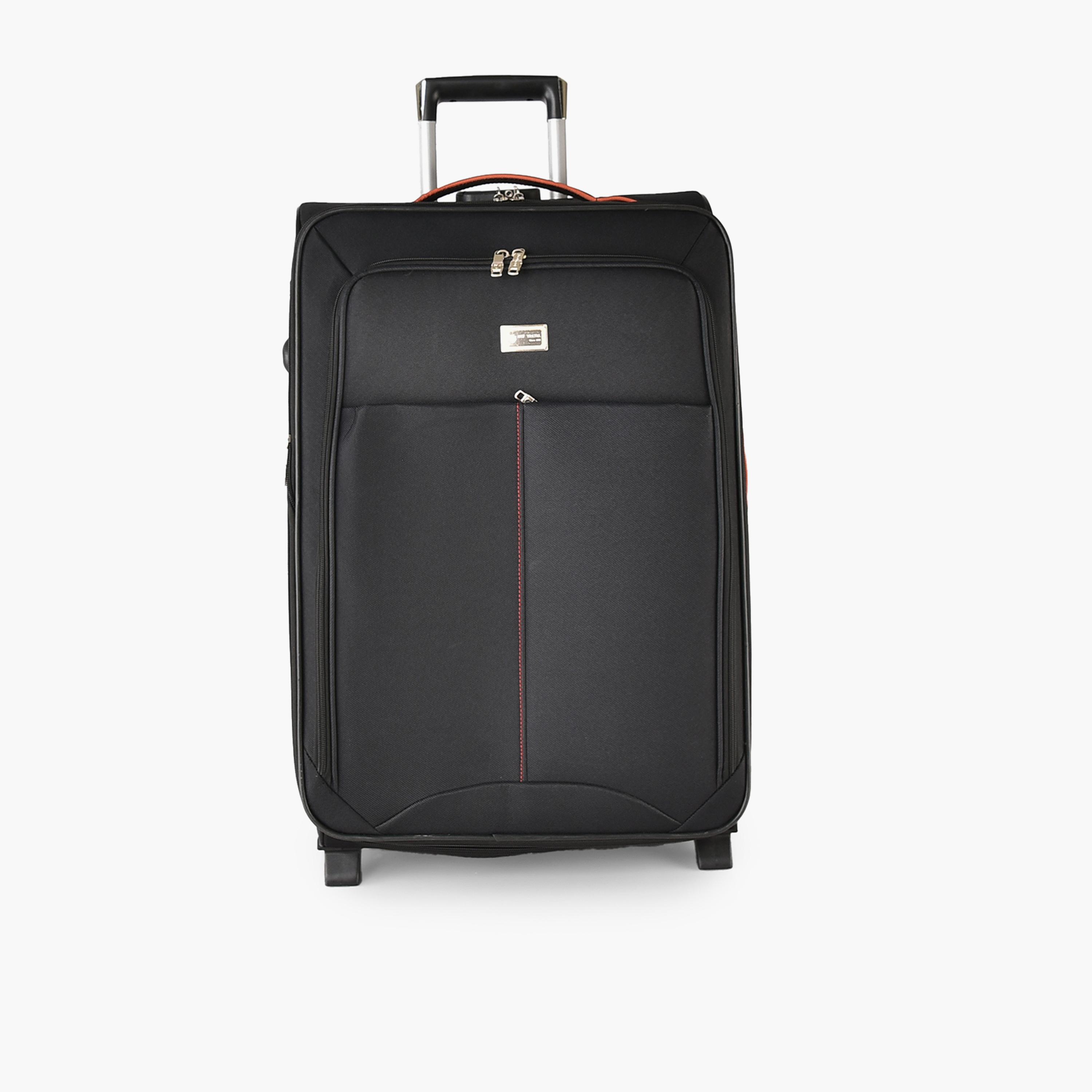 New Travel Set of 4 Polyester Soft Sided 2-Wheeler Inline Trolley Bag with Combination Lock-travel-luggagesandbags-luggage-image-7