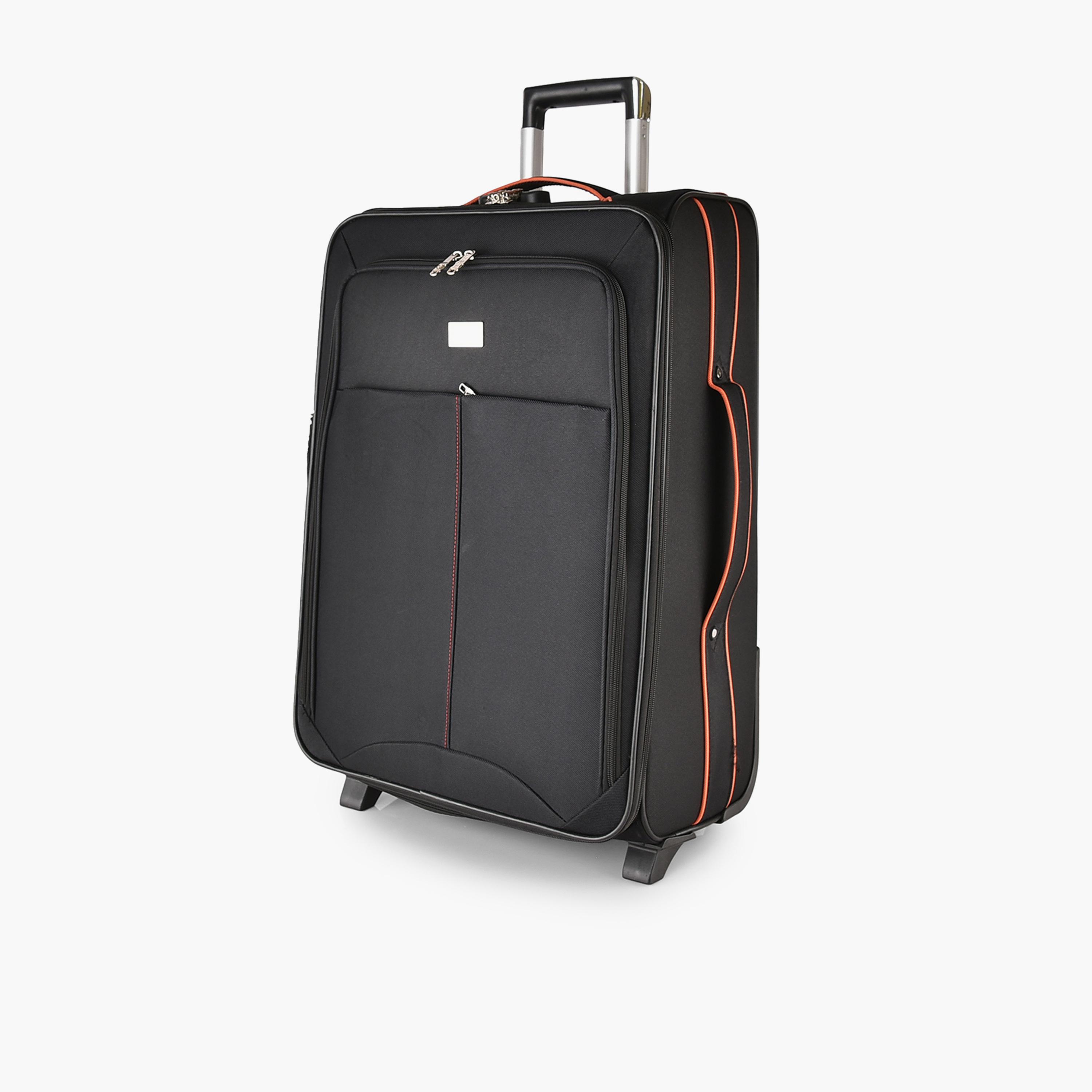 New Travel Set of 4 Polyester Soft Sided 2-Wheeler Inline Trolley Bag with Combination Lock-travel-luggagesandbags-luggage-image-8