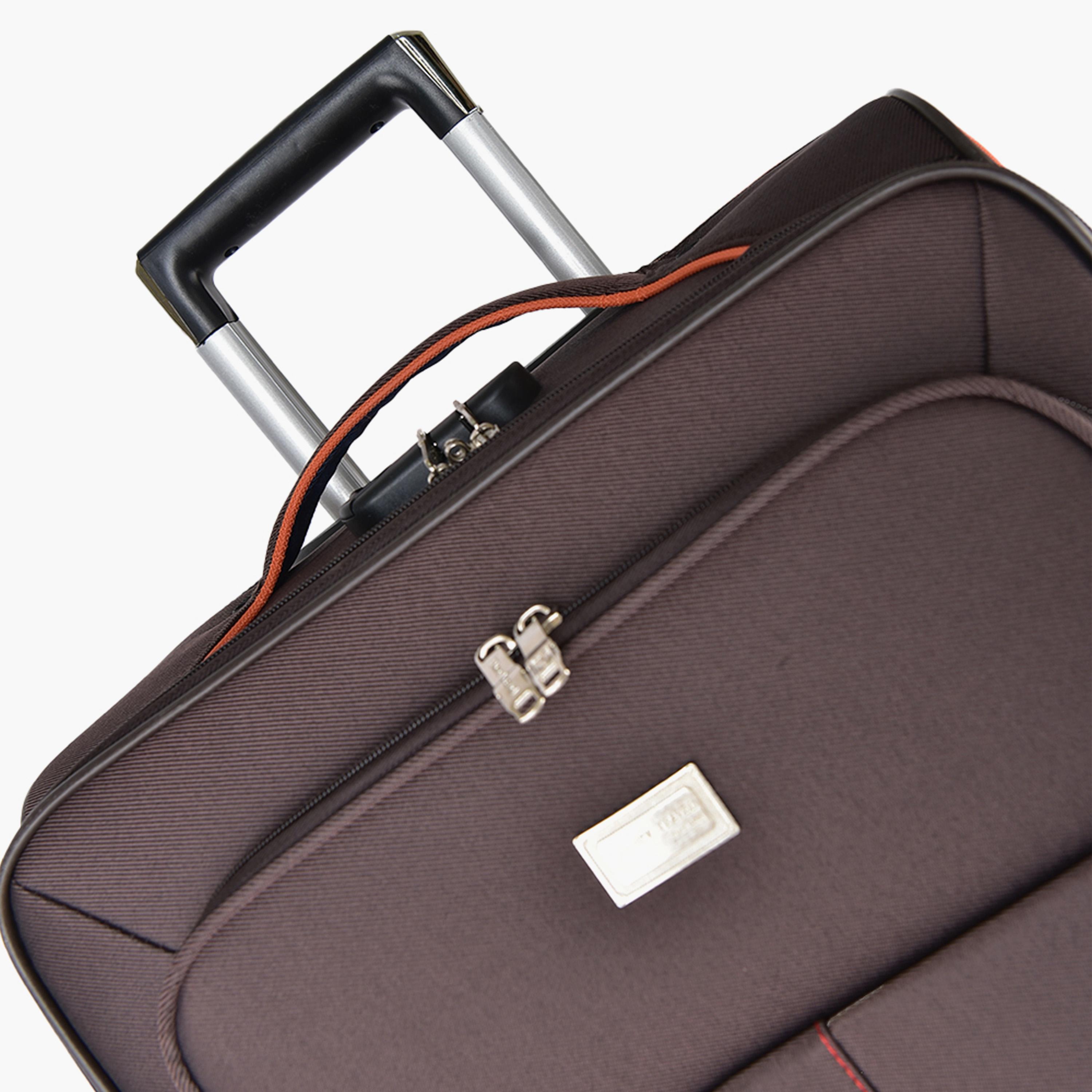 New Travel Set of 4 Polyester Soft Sided 2-Wheeler Inline Trolley Bag with Combination Lock-travel-luggagesandbags-luggage-image-13