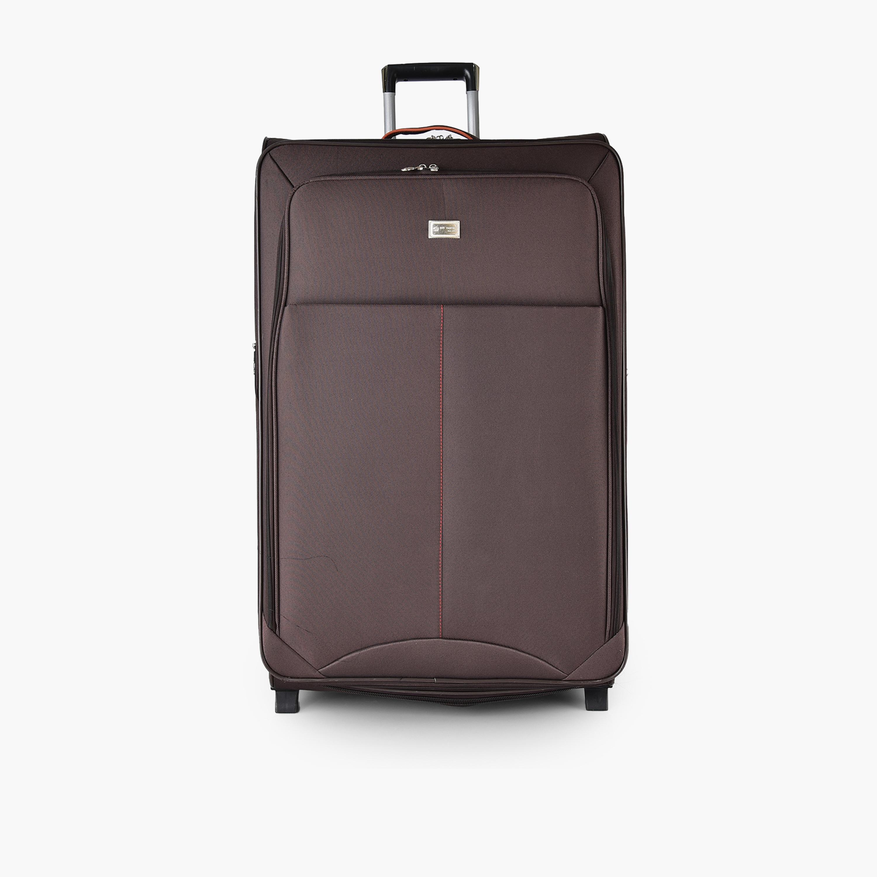 New Travel Set of 4 Polyester Soft Sided 2-Wheeler Inline Trolley Bag with Combination Lock-travel-luggagesandbags-luggage-image-4