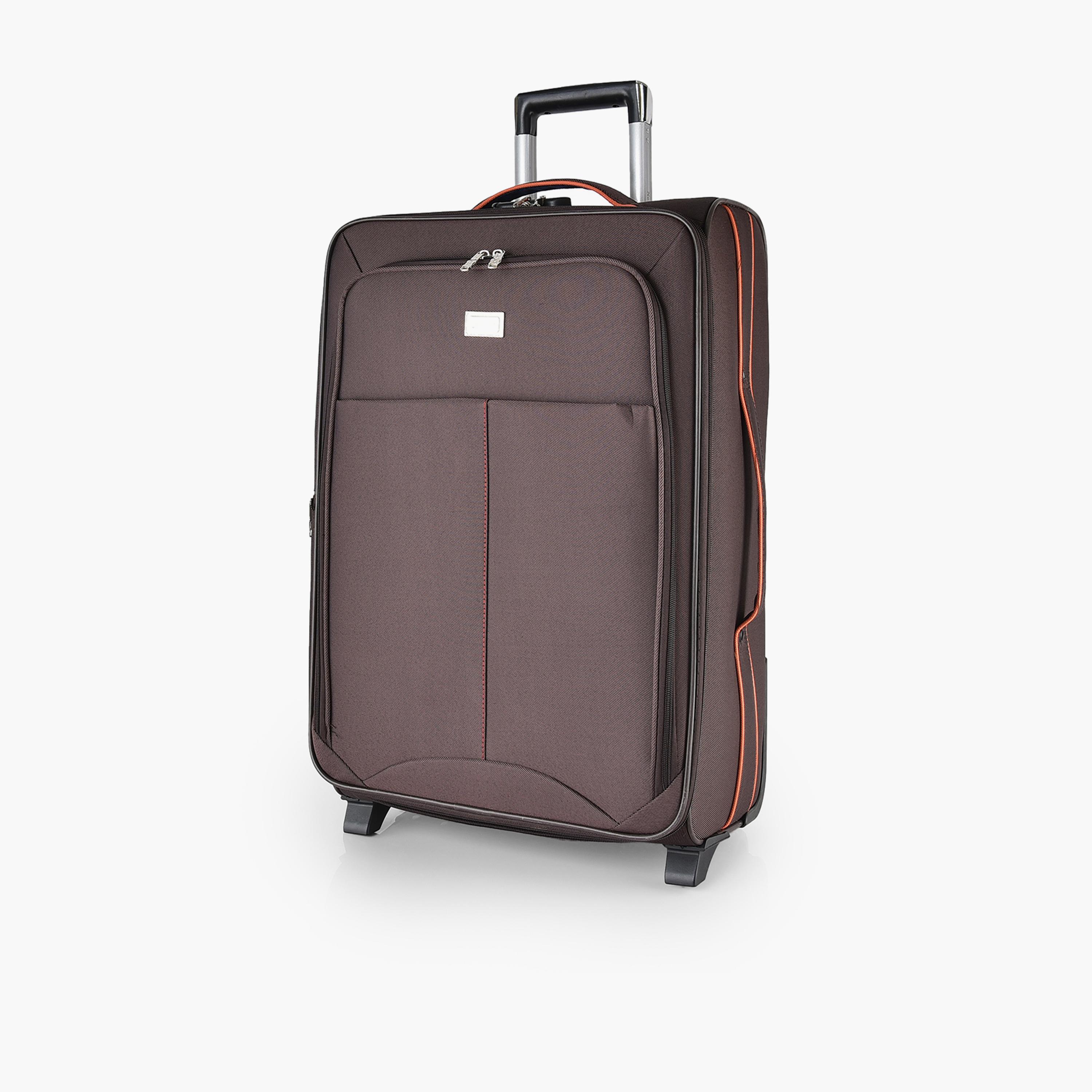 New Travel Set of 4 Polyester Soft Sided 2-Wheeler Inline Trolley Bag with Combination Lock-travel-luggagesandbags-luggage-image-8