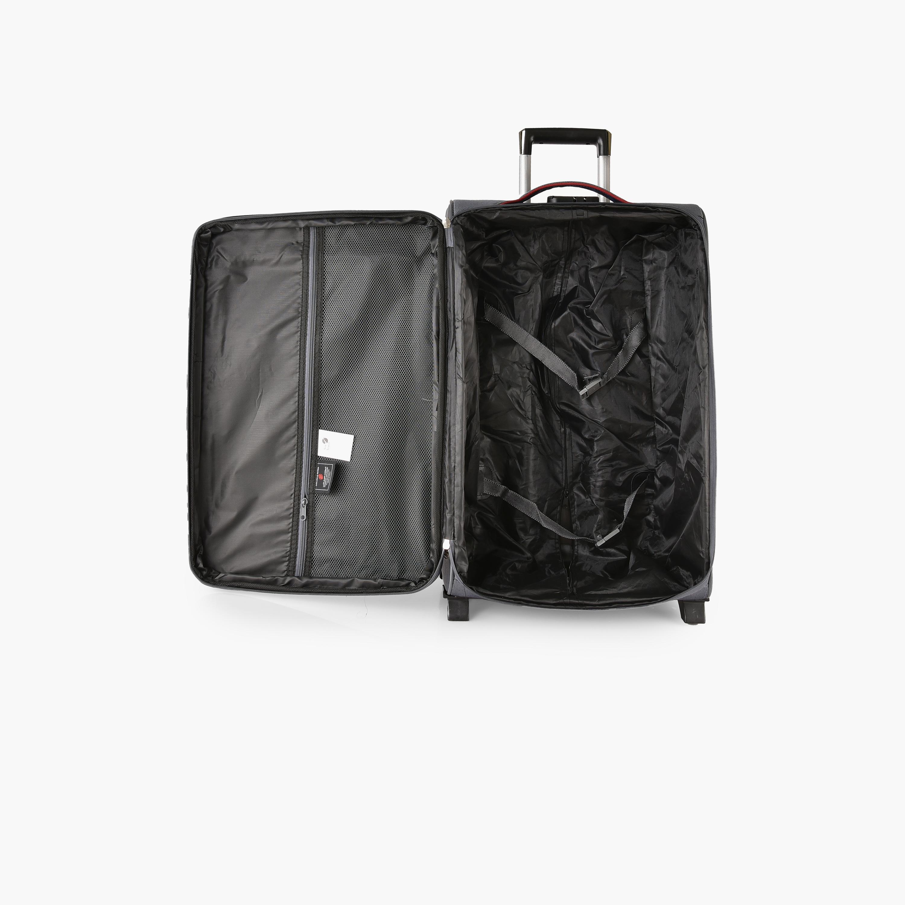 New Travel Set of 4 Polyester Soft Sided 2-Wheeler Inline Trolley Bag with Combination Lock-travel-luggagesandbags-luggage-image-11