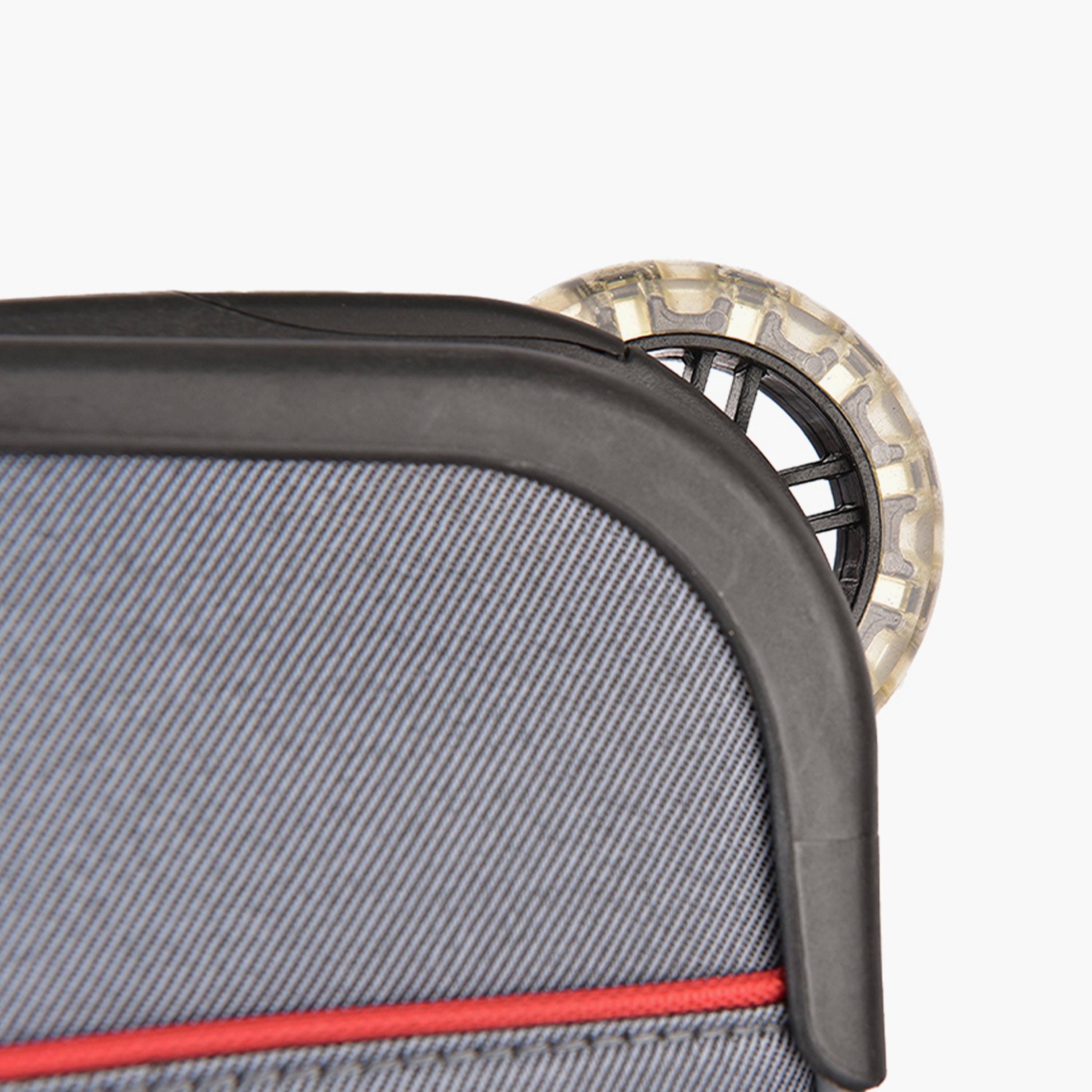 New Travel Set of 4 Polyester Soft Sided 2-Wheeler Inline Trolley Bag with Combination Lock-travel-luggagesandbags-luggage-image-12