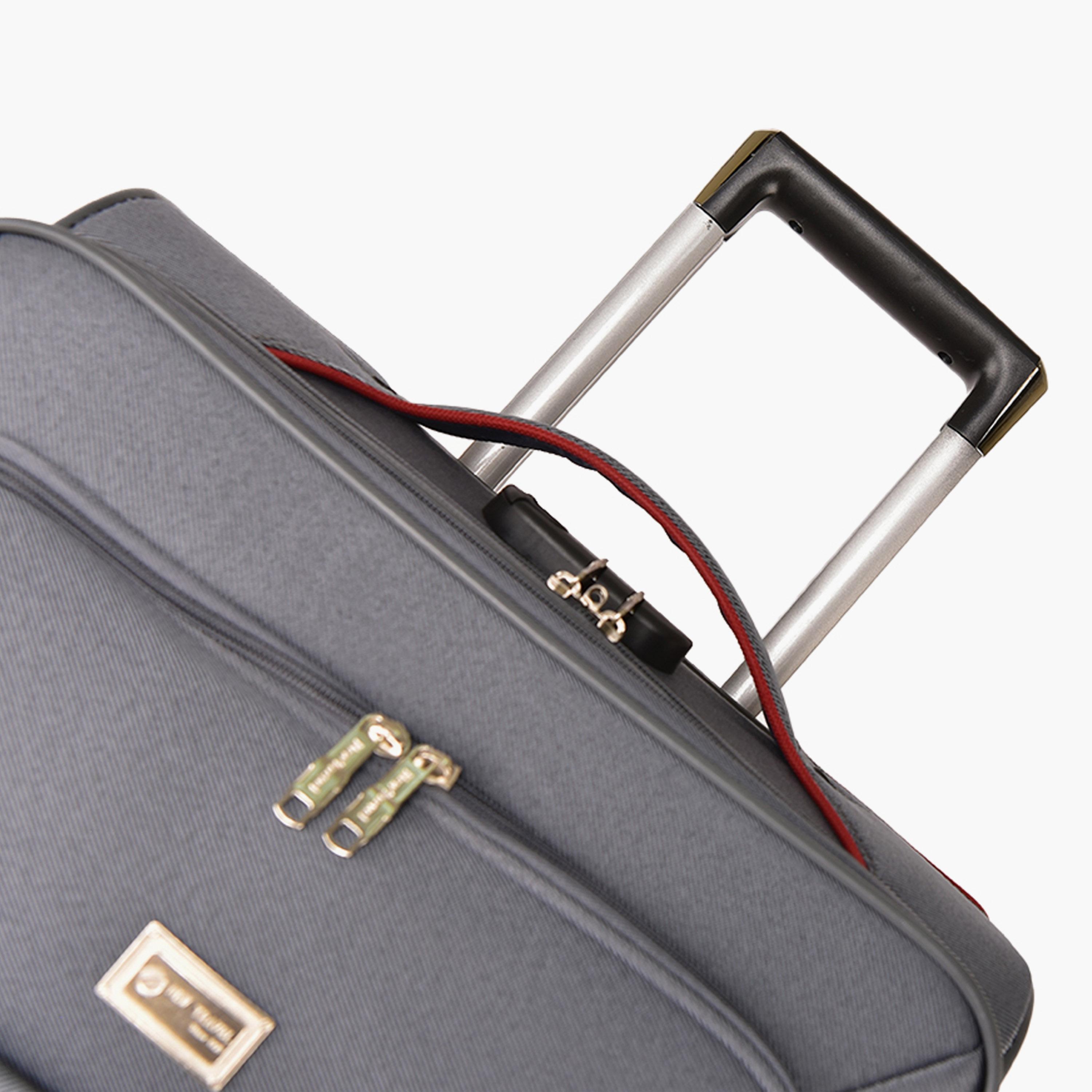 New Travel Set of 4 Polyester Soft Sided 2-Wheeler Inline Trolley Bag with Combination Lock-travel-luggagesandbags-luggage-image-13