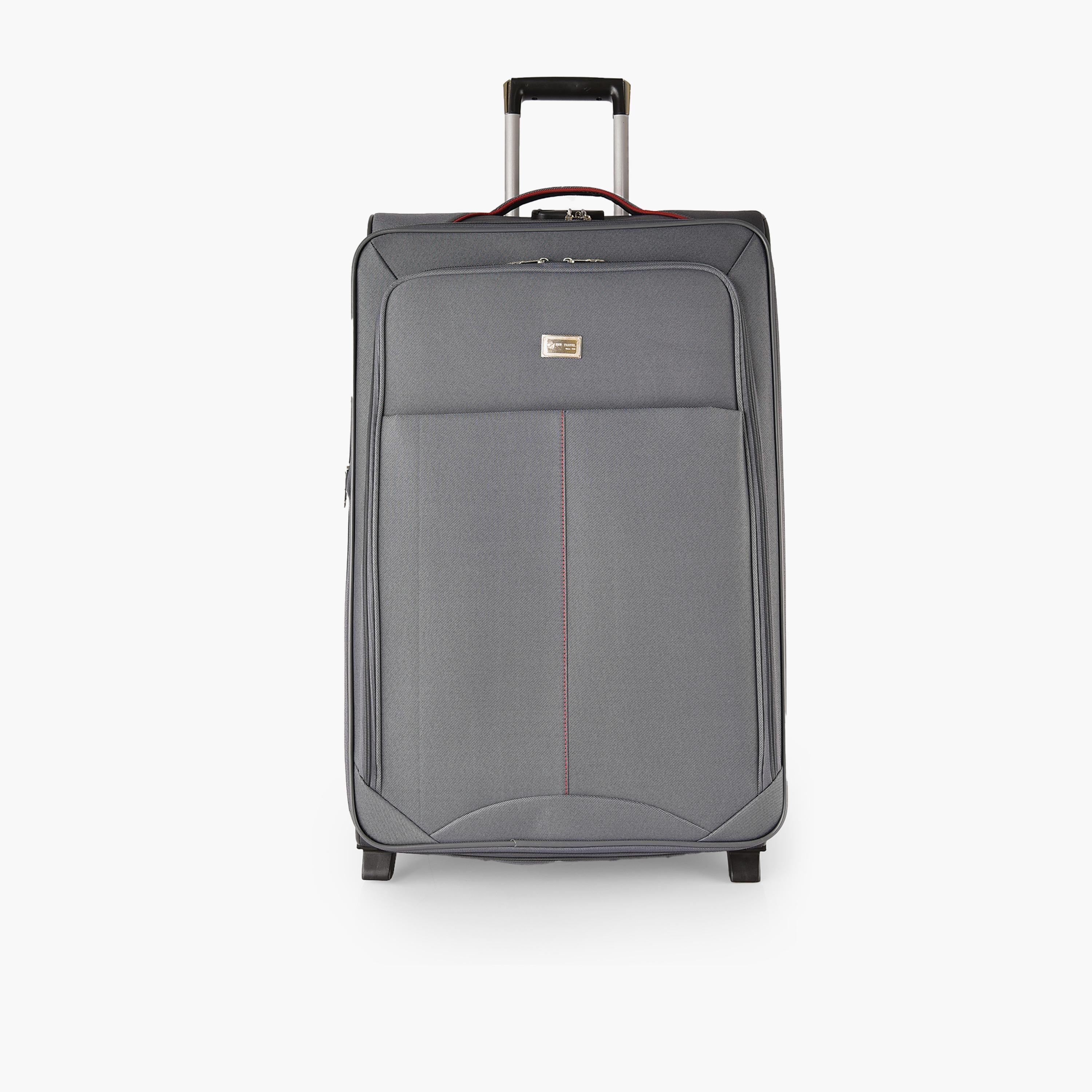 New Travel Set of 4 Polyester Soft Sided 2-Wheeler Inline Trolley Bag with Combination Lock-travel-luggagesandbags-luggage-image-5