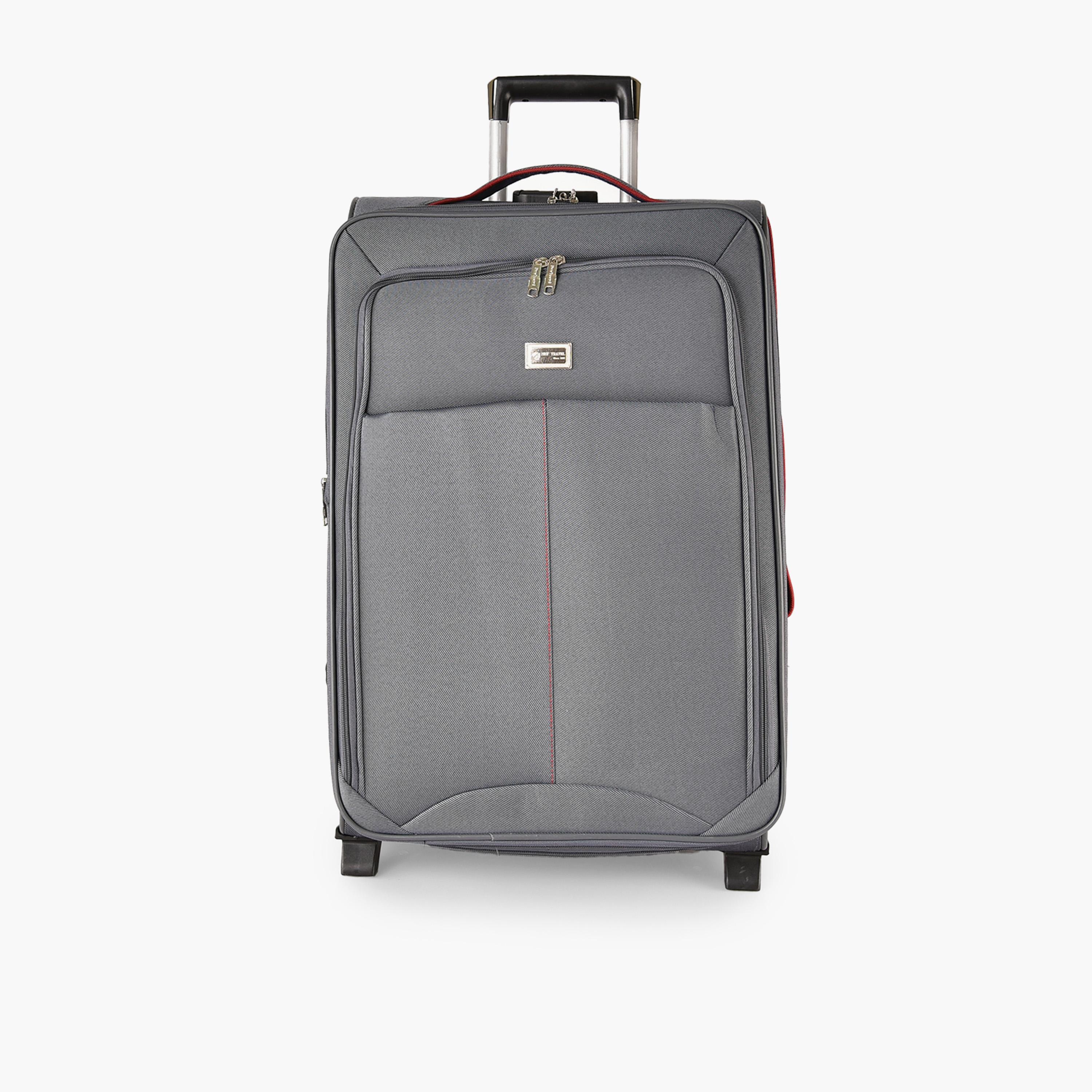 New Travel Set of 4 Polyester Soft Sided 2-Wheeler Inline Trolley Bag with Combination Lock-travel-luggagesandbags-luggage-image-6