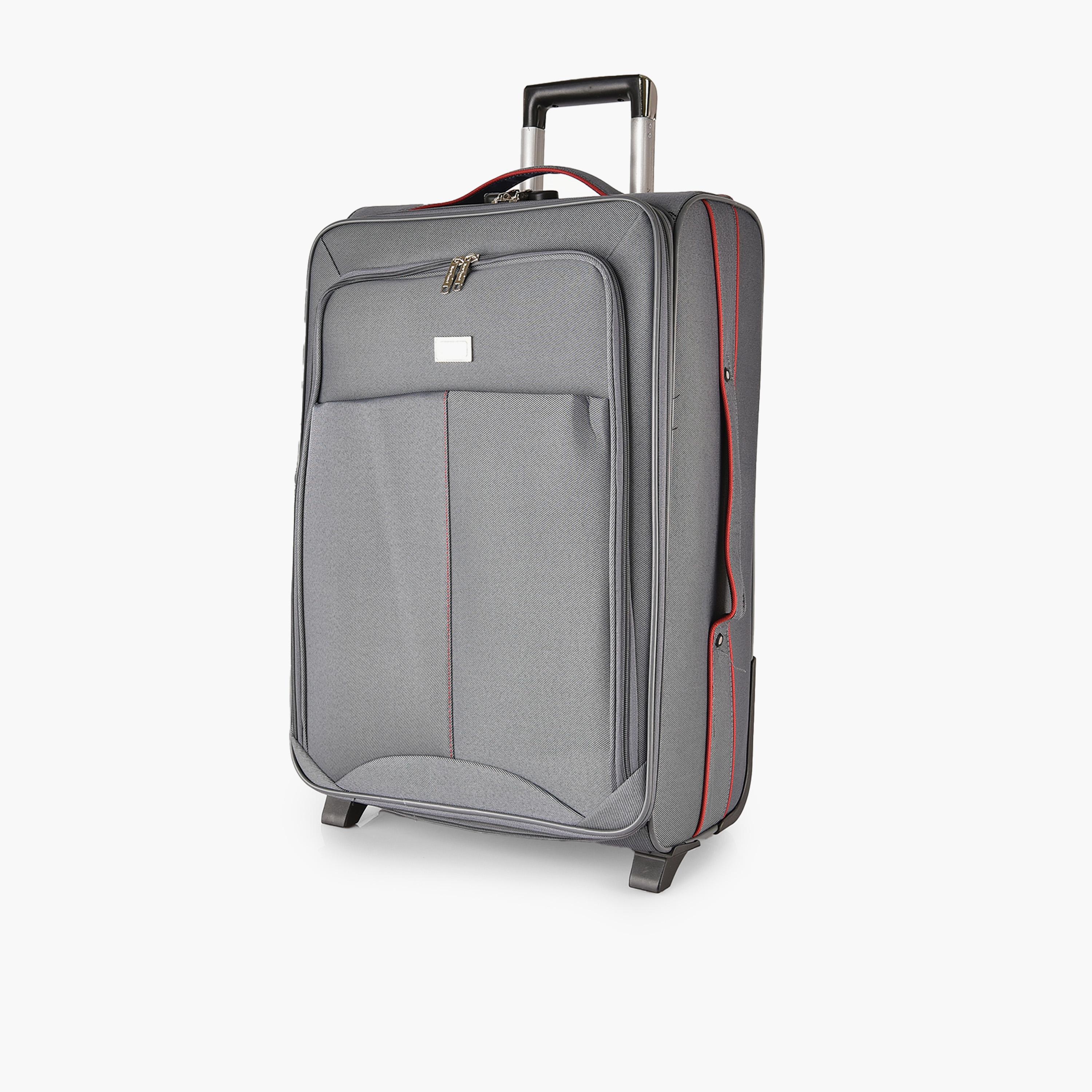 New Travel Set of 4 Polyester Soft Sided 2-Wheeler Inline Trolley Bag with Combination Lock-travel-luggagesandbags-luggage-image-8