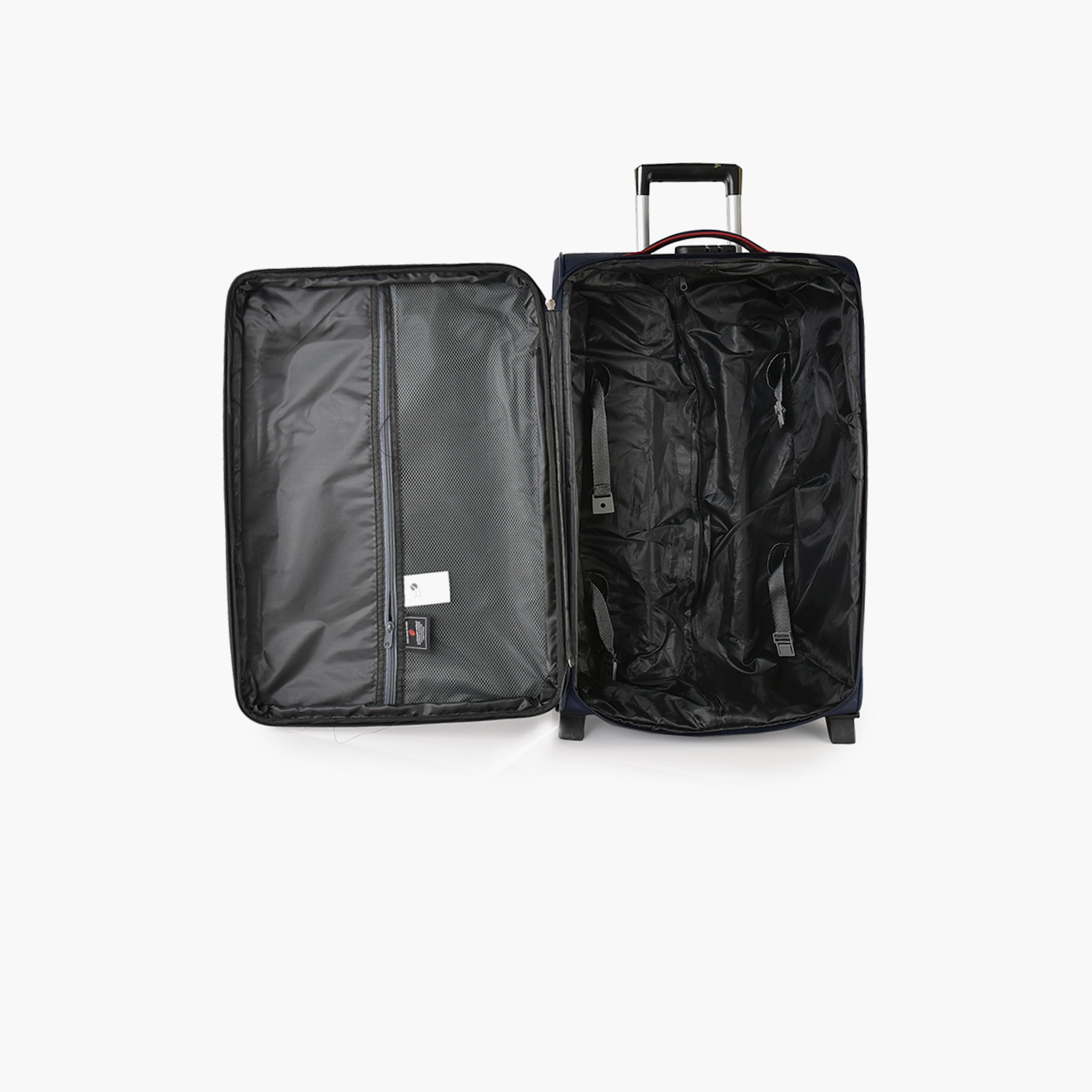 New Travel Set of 4 Polyester Soft Sided 2-Wheeler Inline Trolley Bag with Combination Lock-travel-luggagesandbags-luggage-image-11