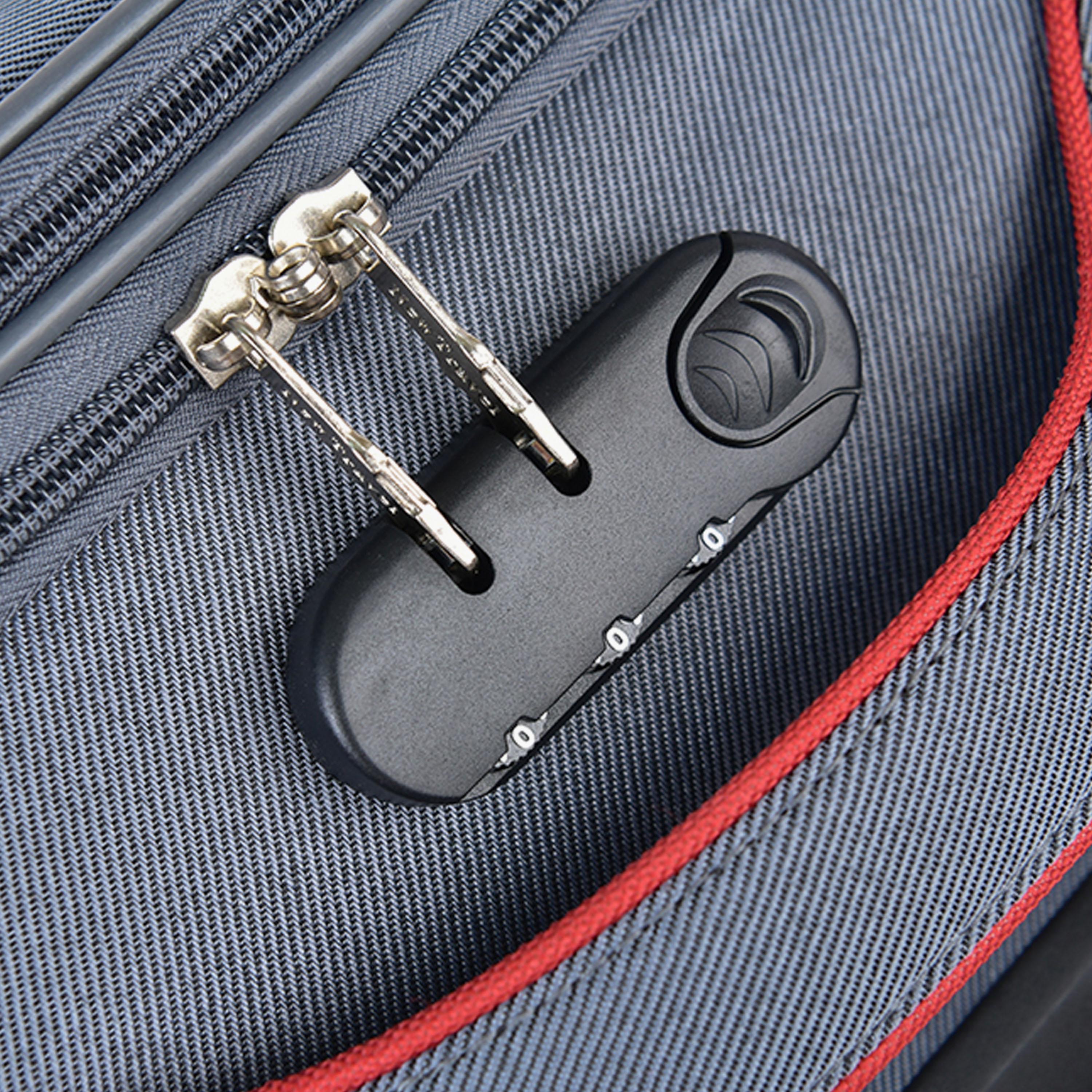 New Travel Set of 4 Polyester Soft Sided 2-Wheeler Inline Trolley Bag with Combination Lock-travel-luggagesandbags-luggage-image-14