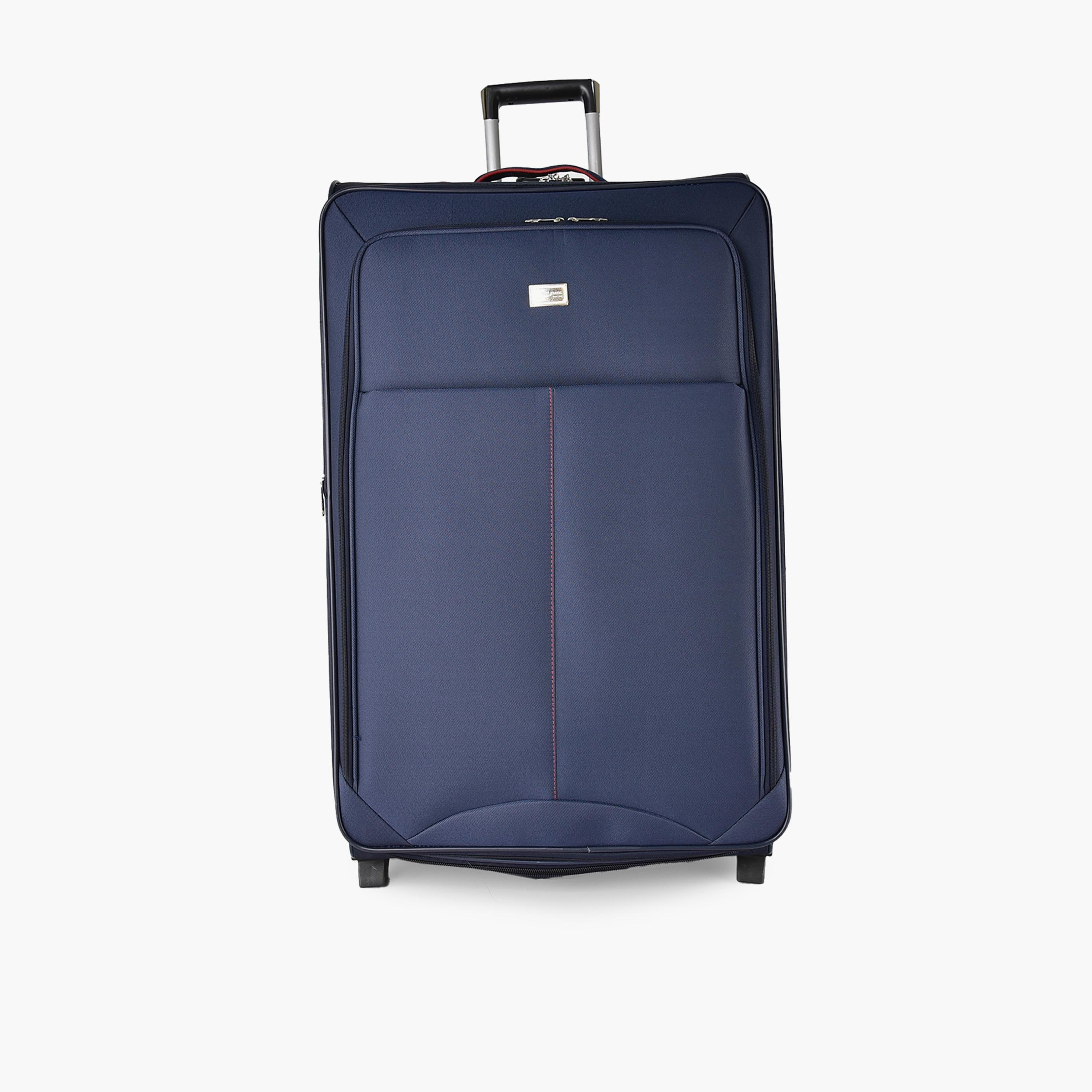New Travel Set of 4 Polyester Soft Sided 2-Wheeler Inline Trolley Bag with Combination Lock-travel-luggagesandbags-luggage-image-4