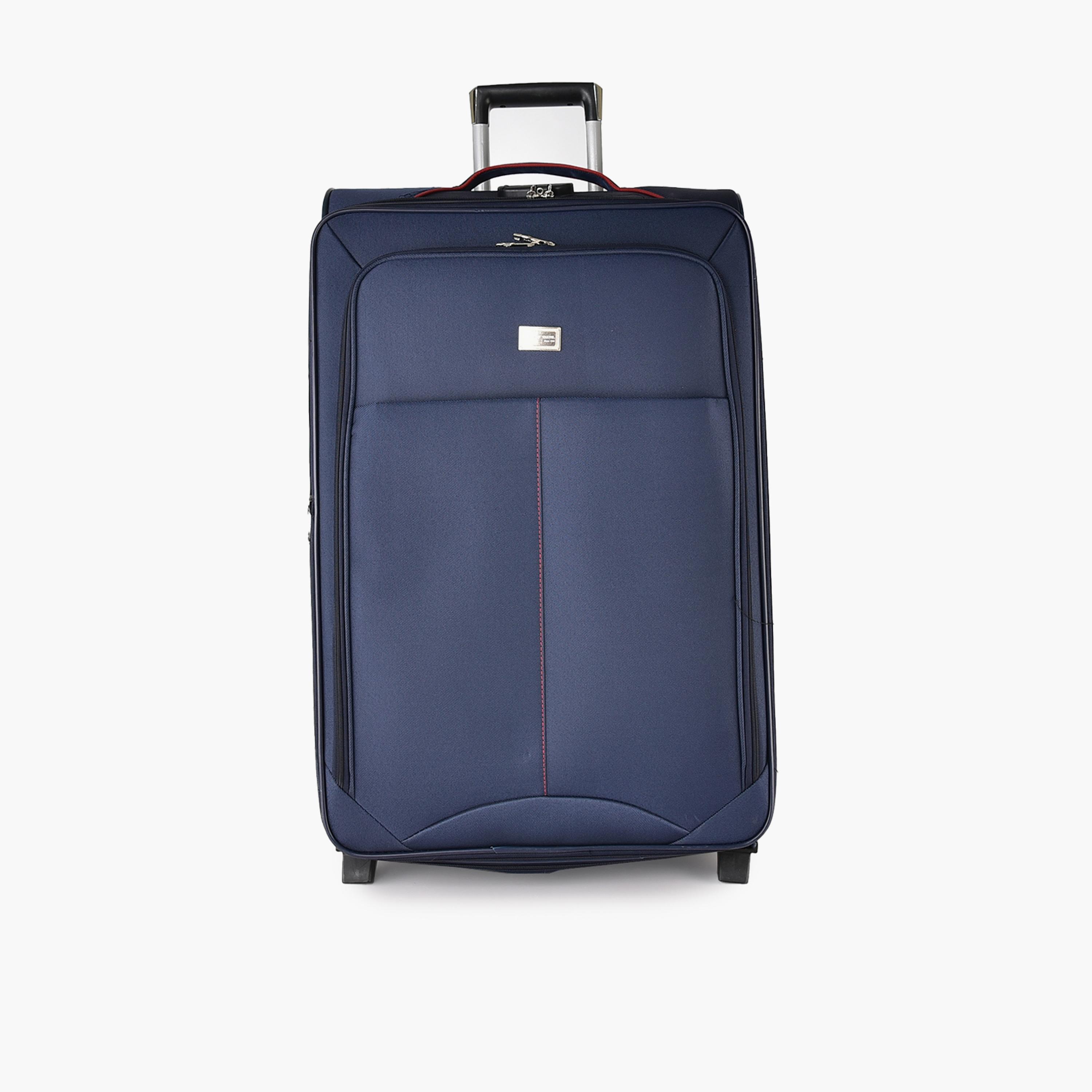 New Travel Set of 4 Polyester Soft Sided 2-Wheeler Inline Trolley Bag with Combination Lock-travel-luggagesandbags-luggage-image-5
