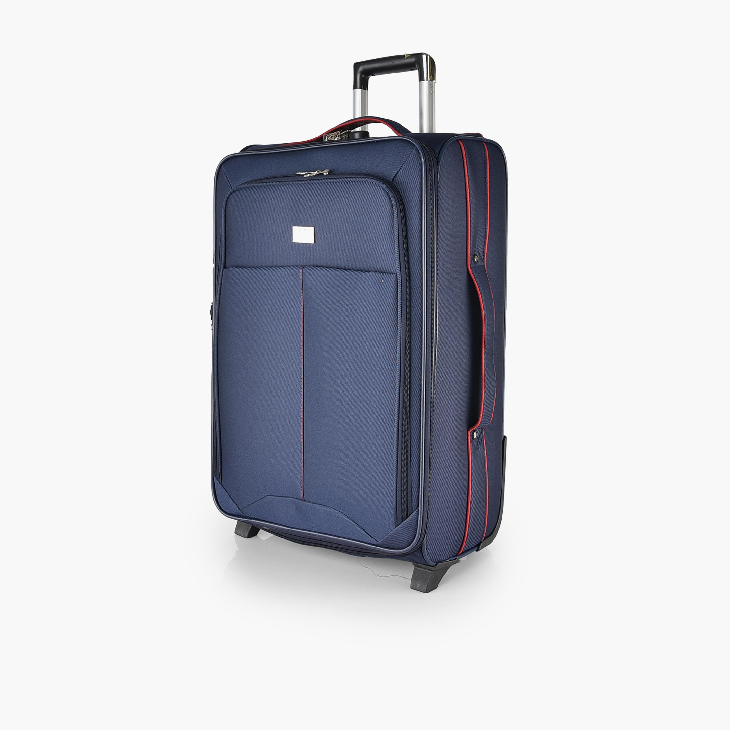 New Travel Set of 4 Polyester Soft Sided 2-Wheeler Inline Trolley Bag with Combination Lock-travel-luggagesandbags-luggage-image-8