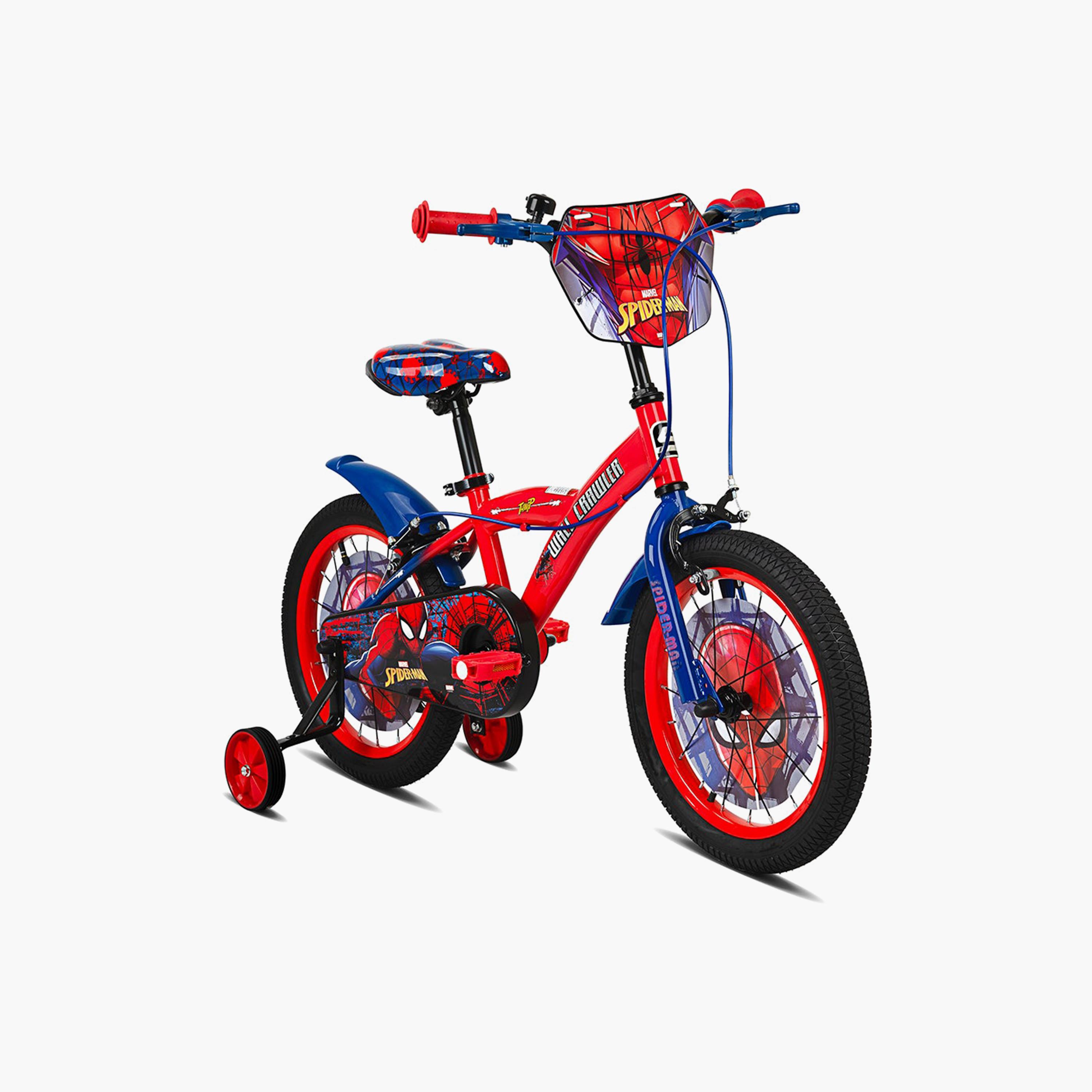 SPARTAN Marvel Spiderman Bicycle with Training Wheels -14 Inch-toys-outdoor-bikesandrideons-bikes-image-1