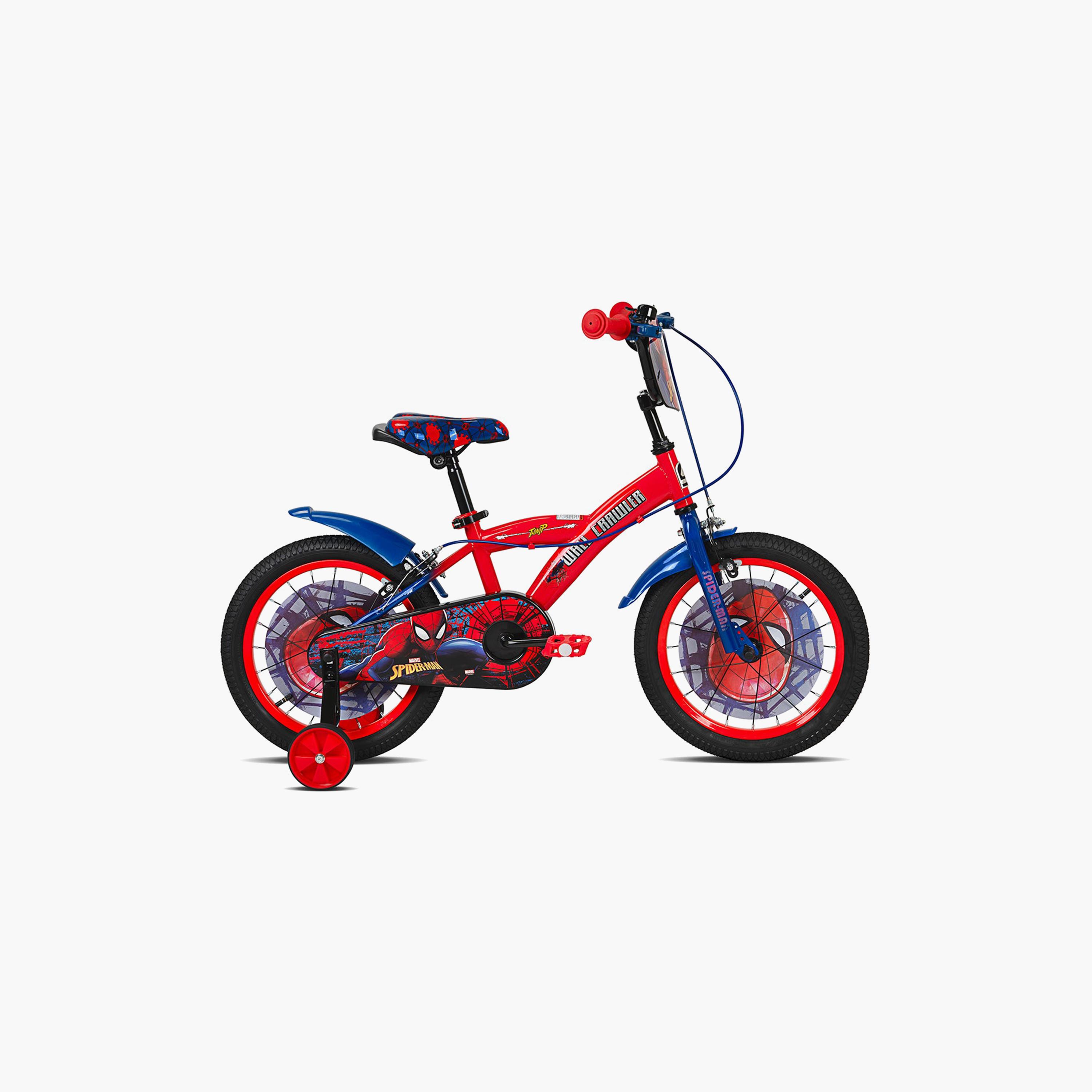 SPARTAN Marvel Spiderman Bicycle with Training Wheels -14 Inch-toys-outdoor-bikesandrideons-bikes-image-2