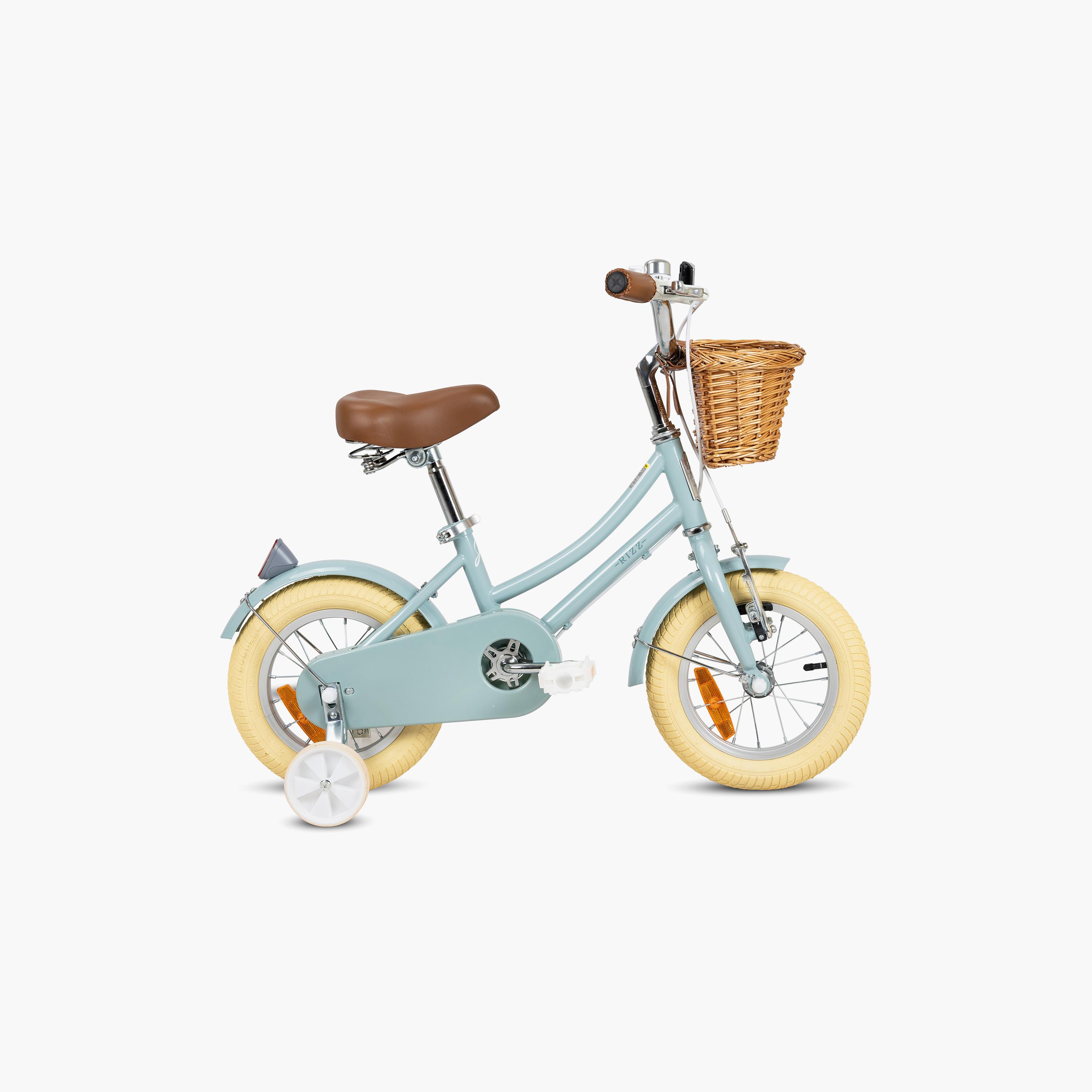 دراجة ريز بلاتينيوم جونيور للأطفال مع سلة وعجلات تدريب - 12 بوصة - رمادي لامع-toys-outdoor-bikesandrideons-bikes-image-2