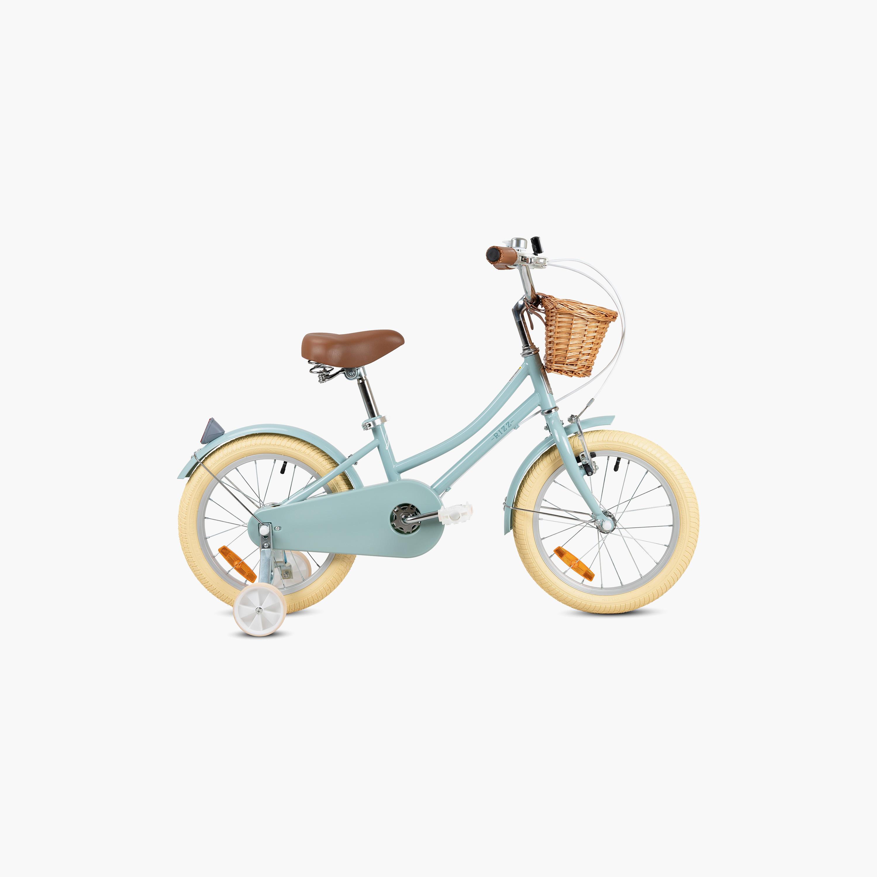 Rizz Platinum Junior Bicycle with Basket & Training Wheels - 14 Inch - Gray Gloss-toys-outdoor-bikesandrideons-bikes-image-2