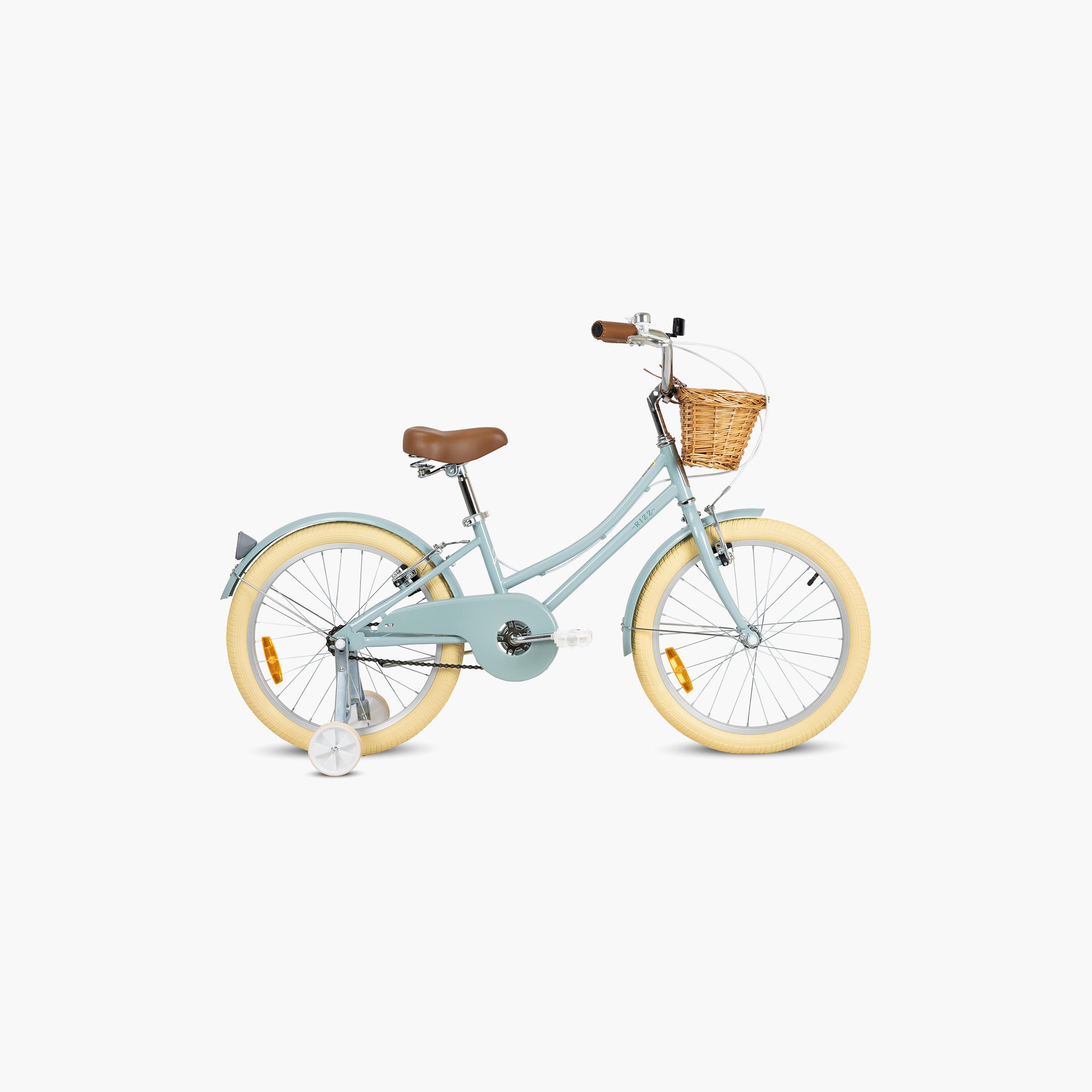 Rizz Platinum Junior Bicycle with Basket & Training Wheels - 18 Inch - Gray Gloss-toys-outdoor-bikesandrideons-bikes-image-2