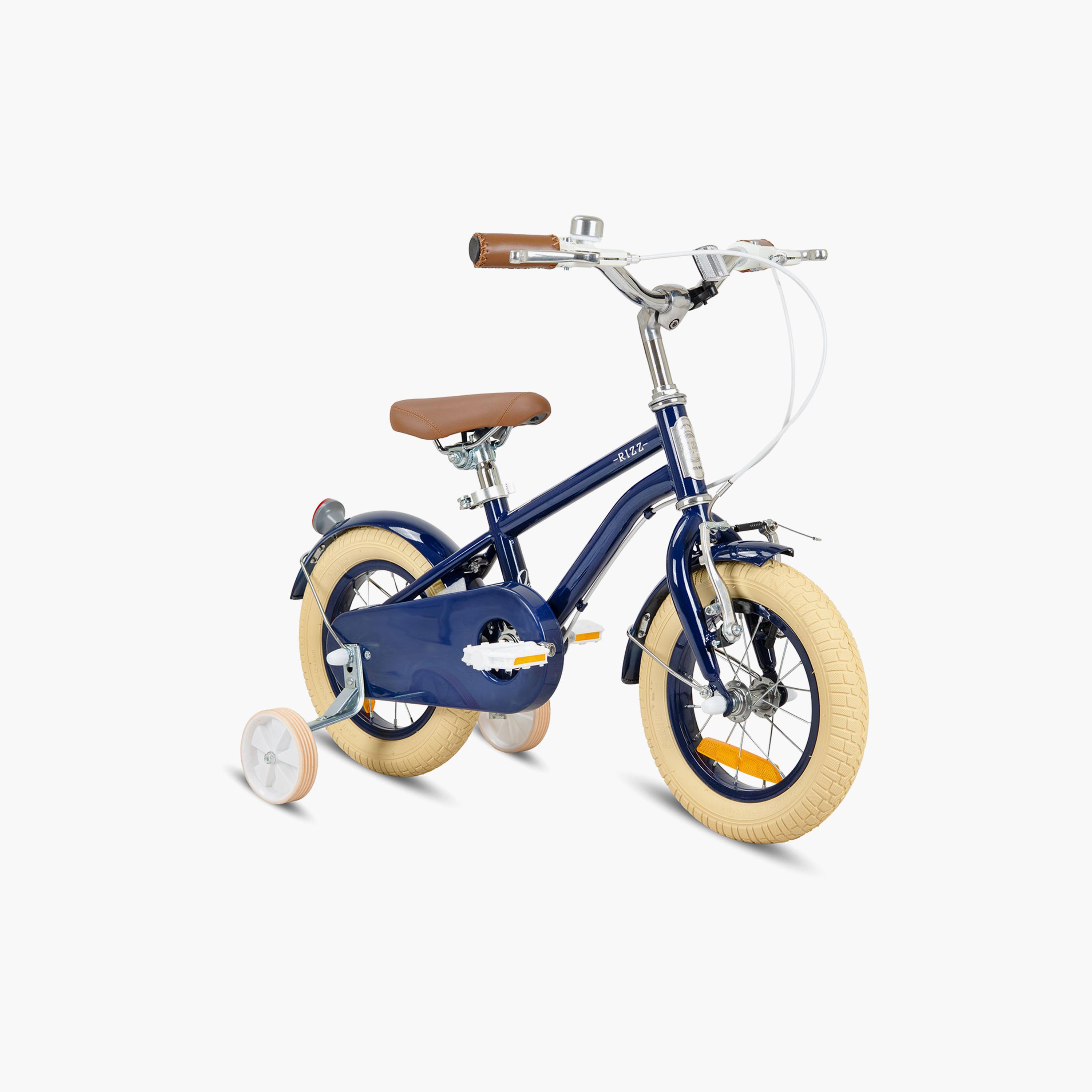 Rizz Platinum Junior Bicycle with Training Wheels - 12 Inch - Navy Gloss-toys-outdoor-bikesandrideons-bikes-image-1