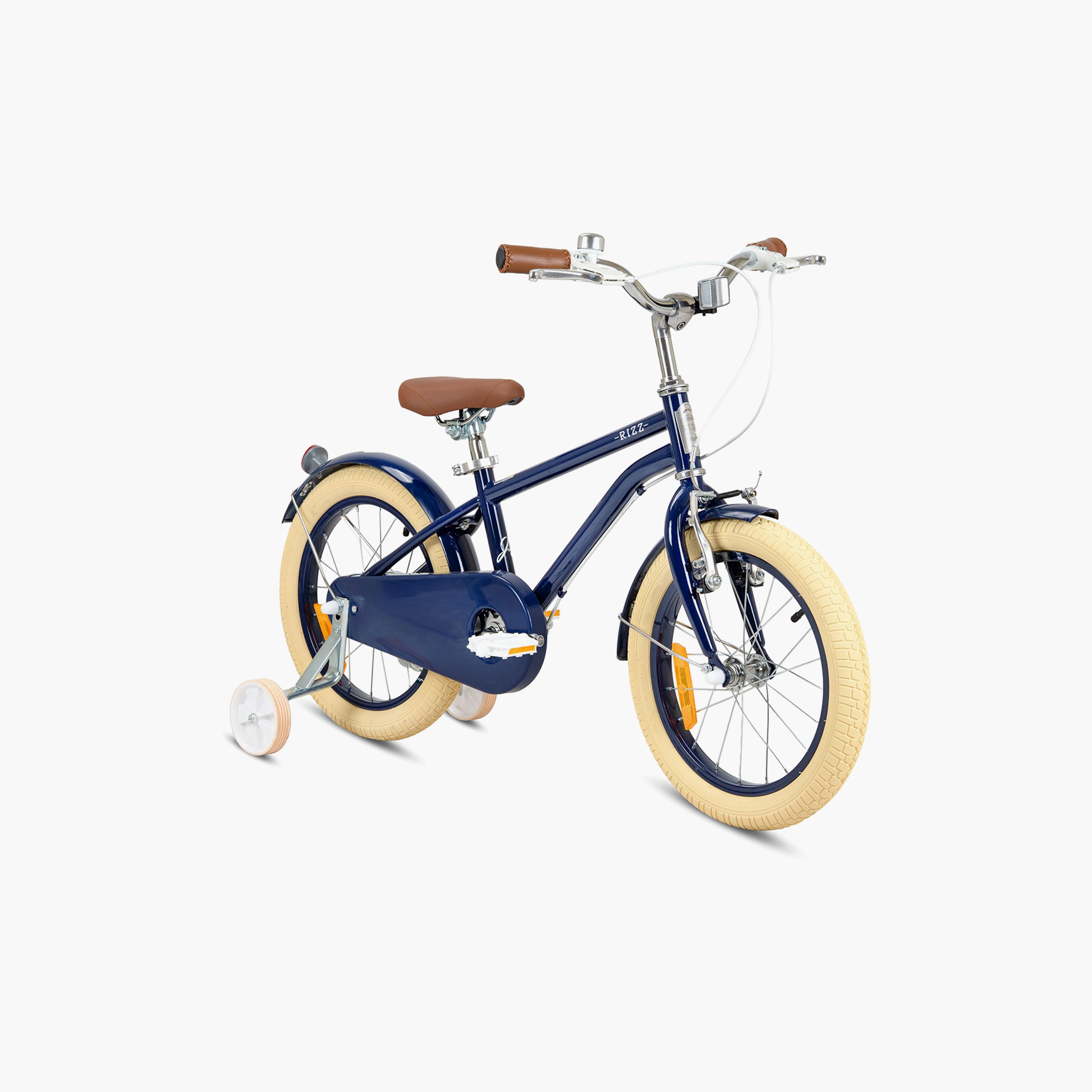 Rizz Platinum Junior Bicycle with Training Wheels - 14 Inch - Navy Gloss-toys-outdoor-bikesandrideons-bikes-image-1